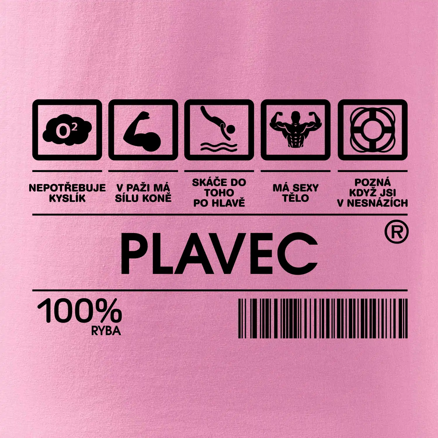 Čárový kód  - Plavec/plavkyně