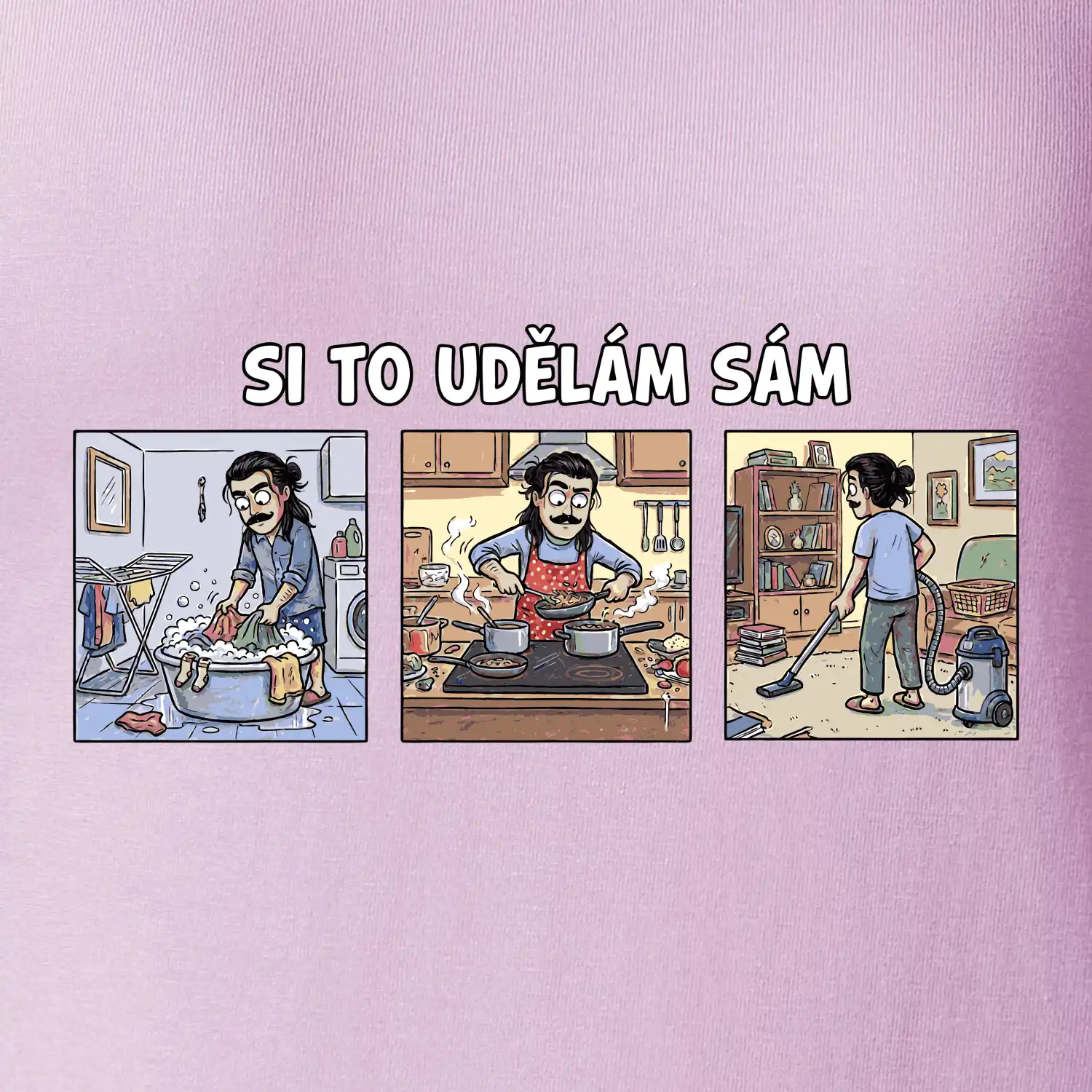 Si to udělám sám - dlouhé vlasy a knír