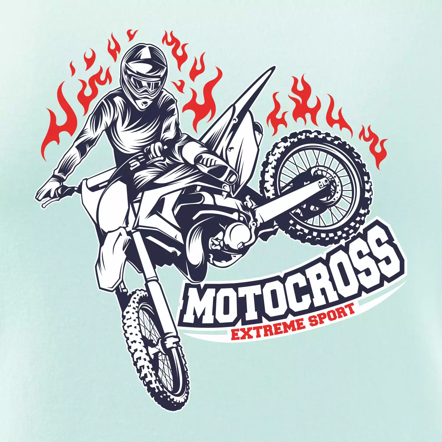 Motocross extreme sport fire