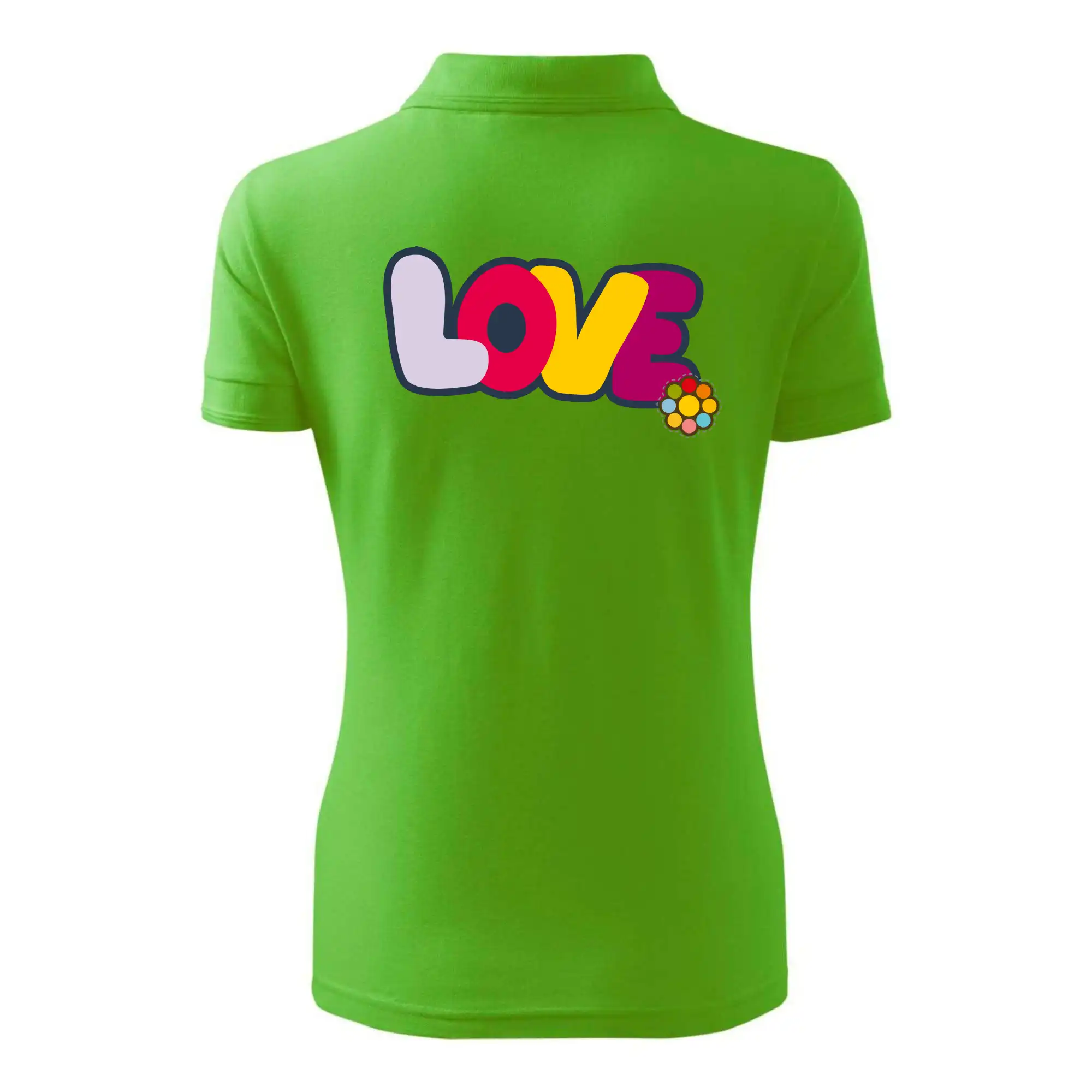 Love nápis s květinou