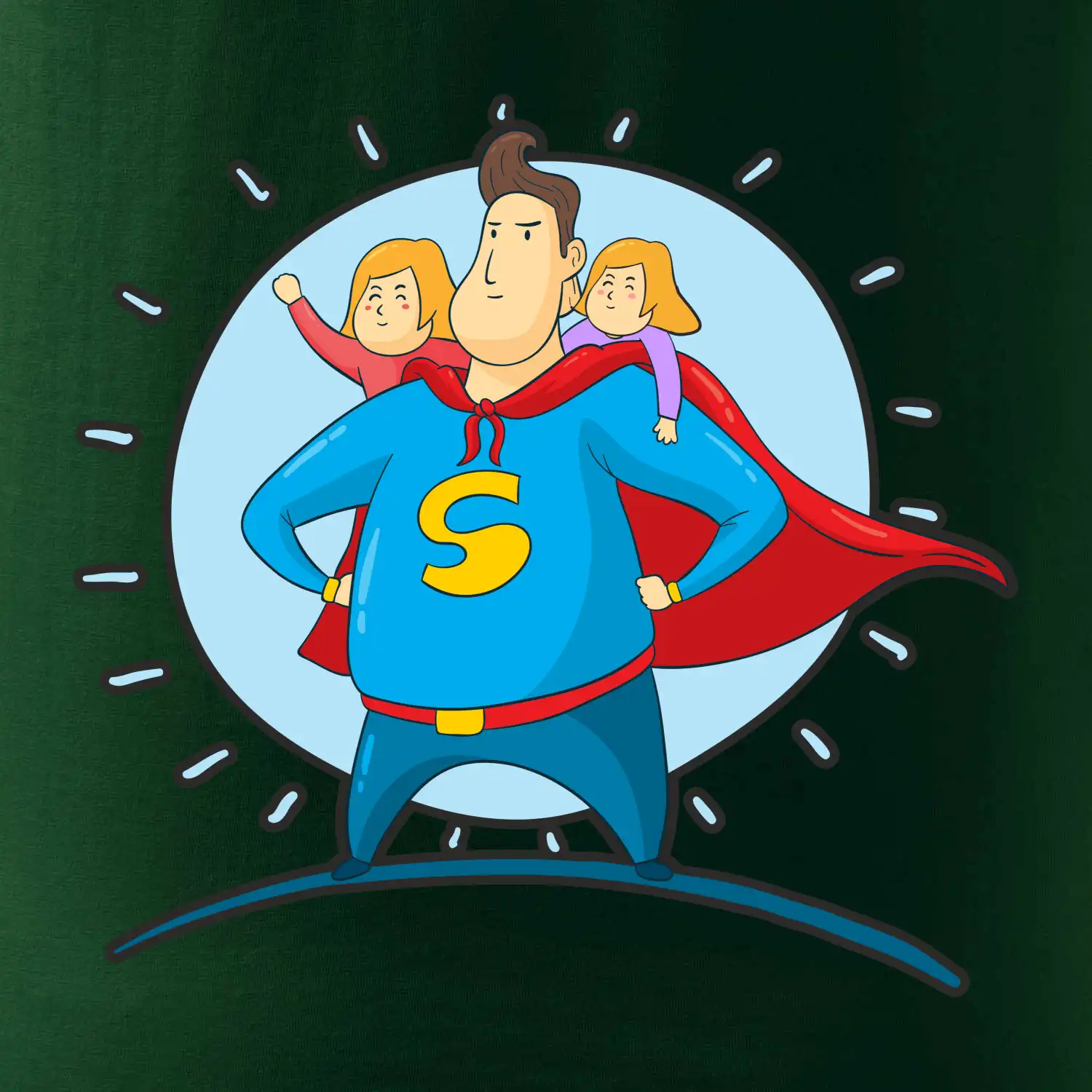 Táta superman - holka a holka