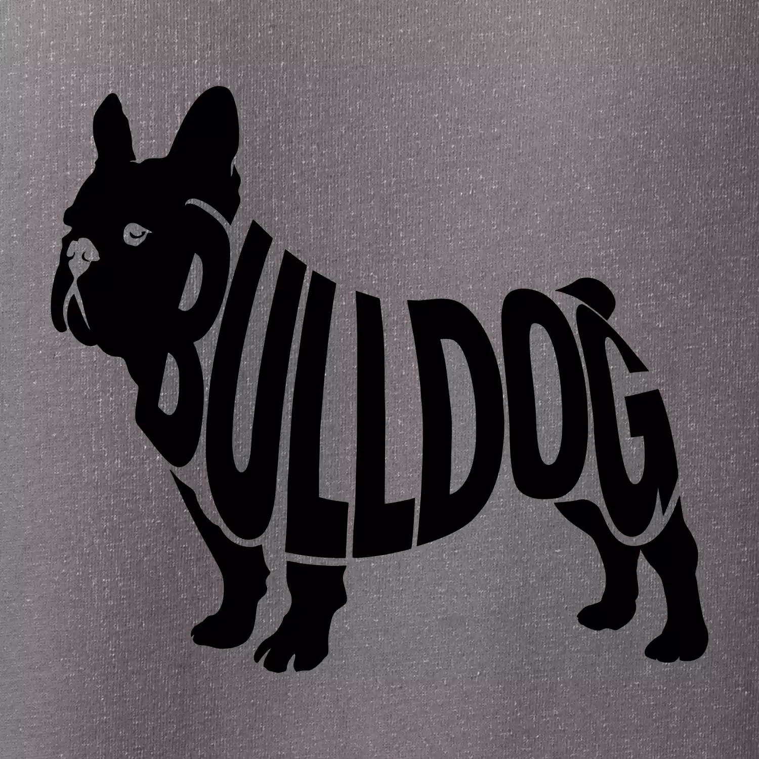Bulldog  nápis v těle
