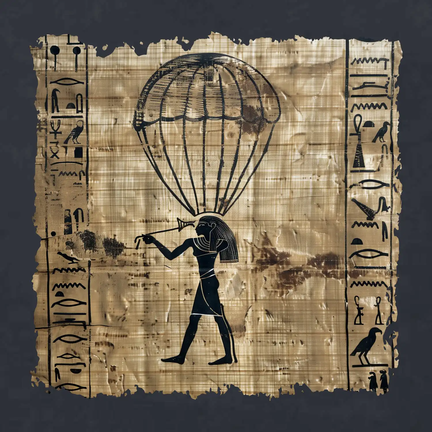 Egyptské hieroglyfy parašutista