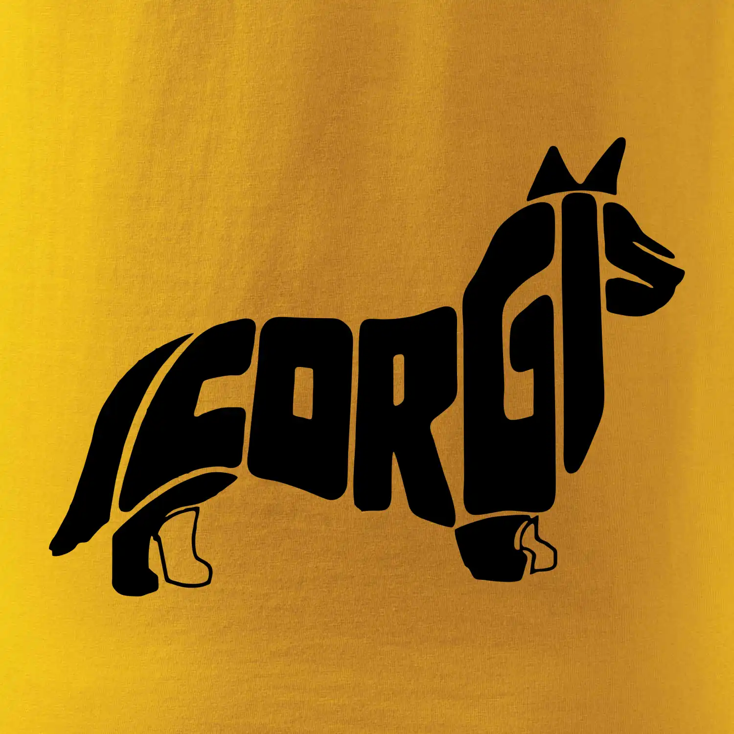 Corgi - nápis v těle