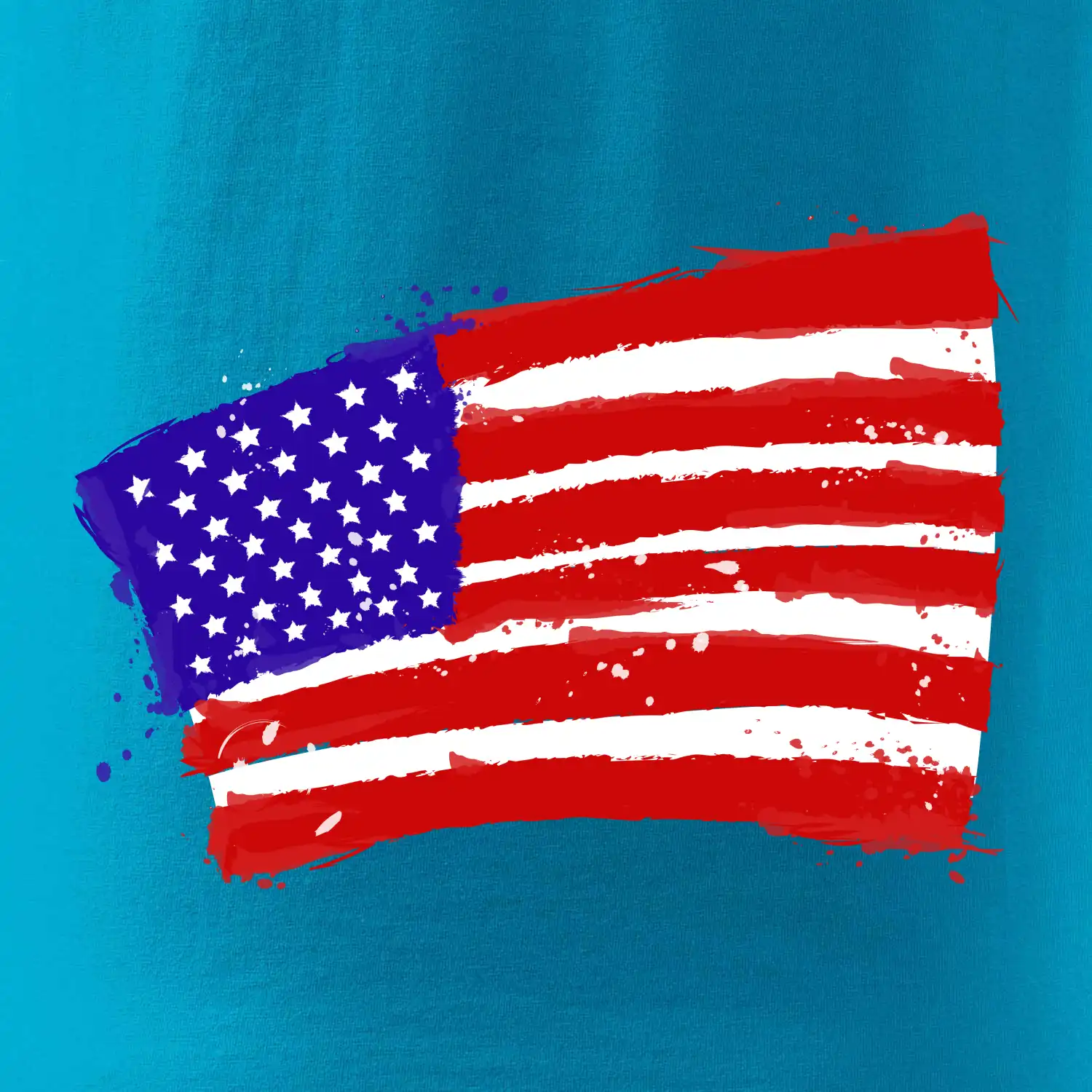 Americká vlajka ohnutá