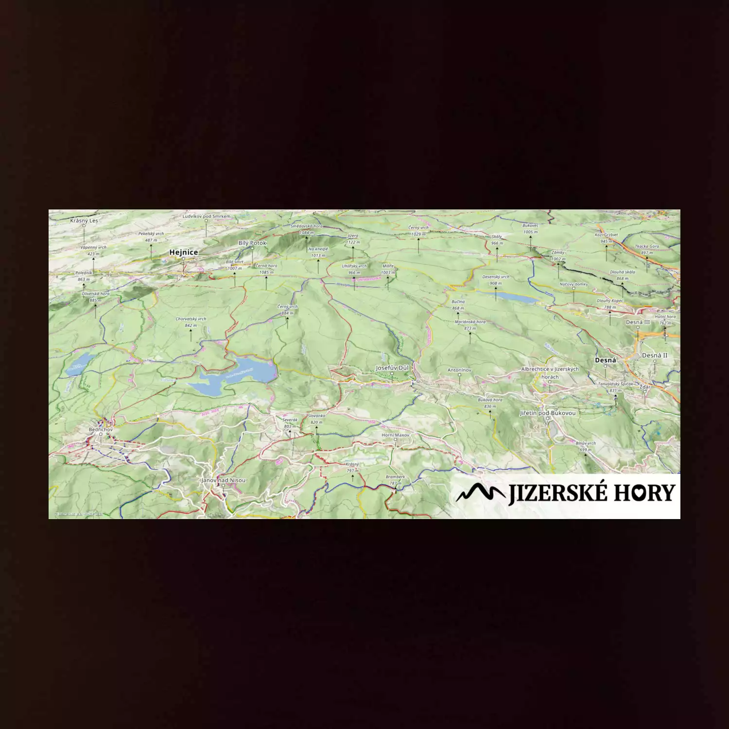 Jizerské hory mapa