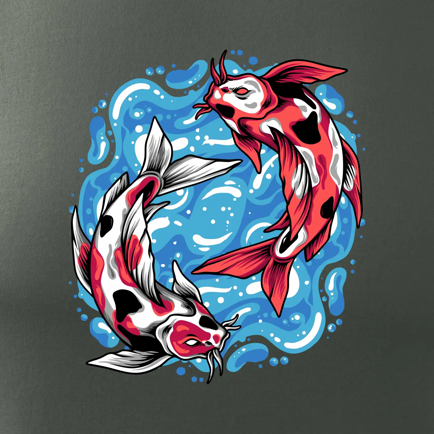 Yin & Yang Koi kapr - červený