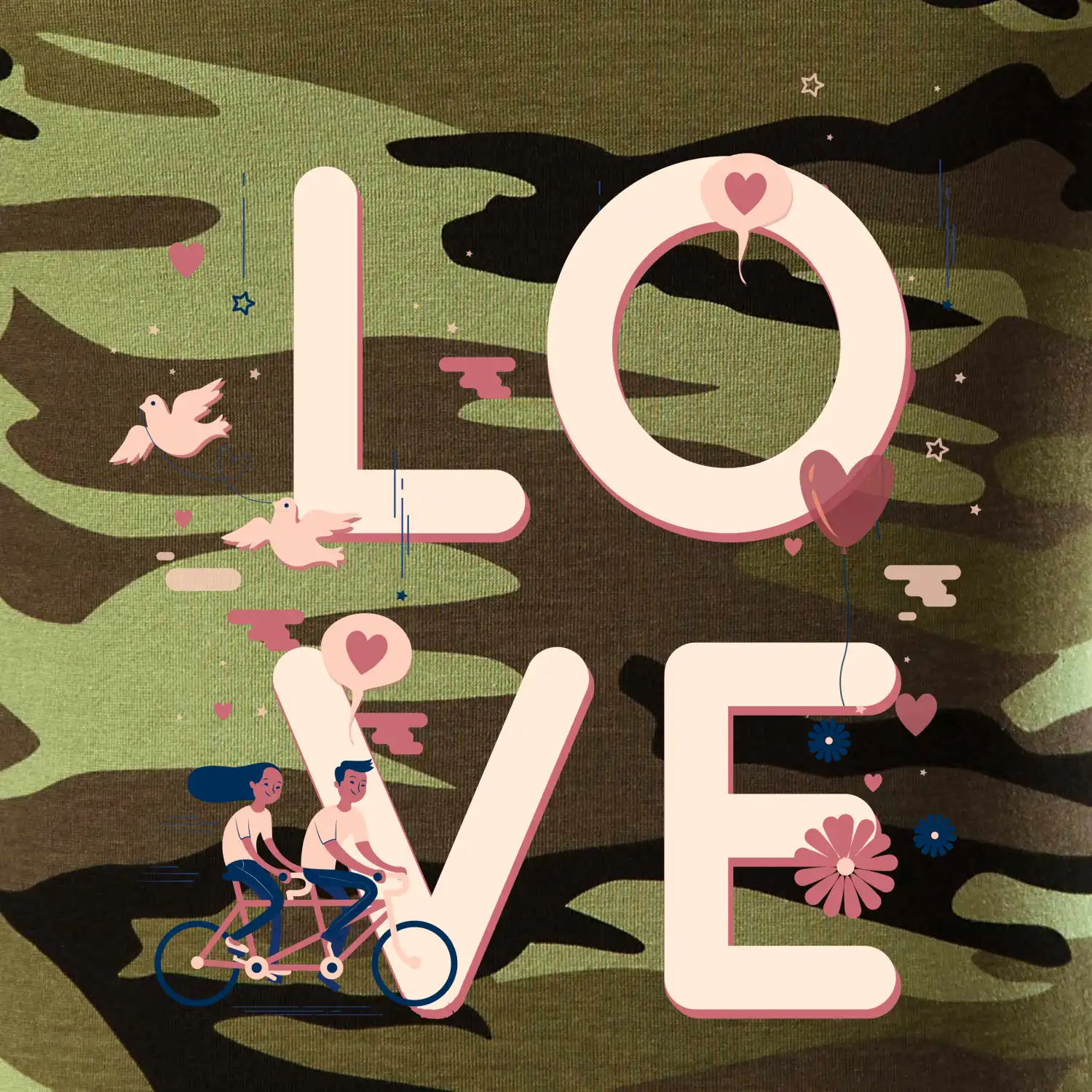 Love cyklisti pár