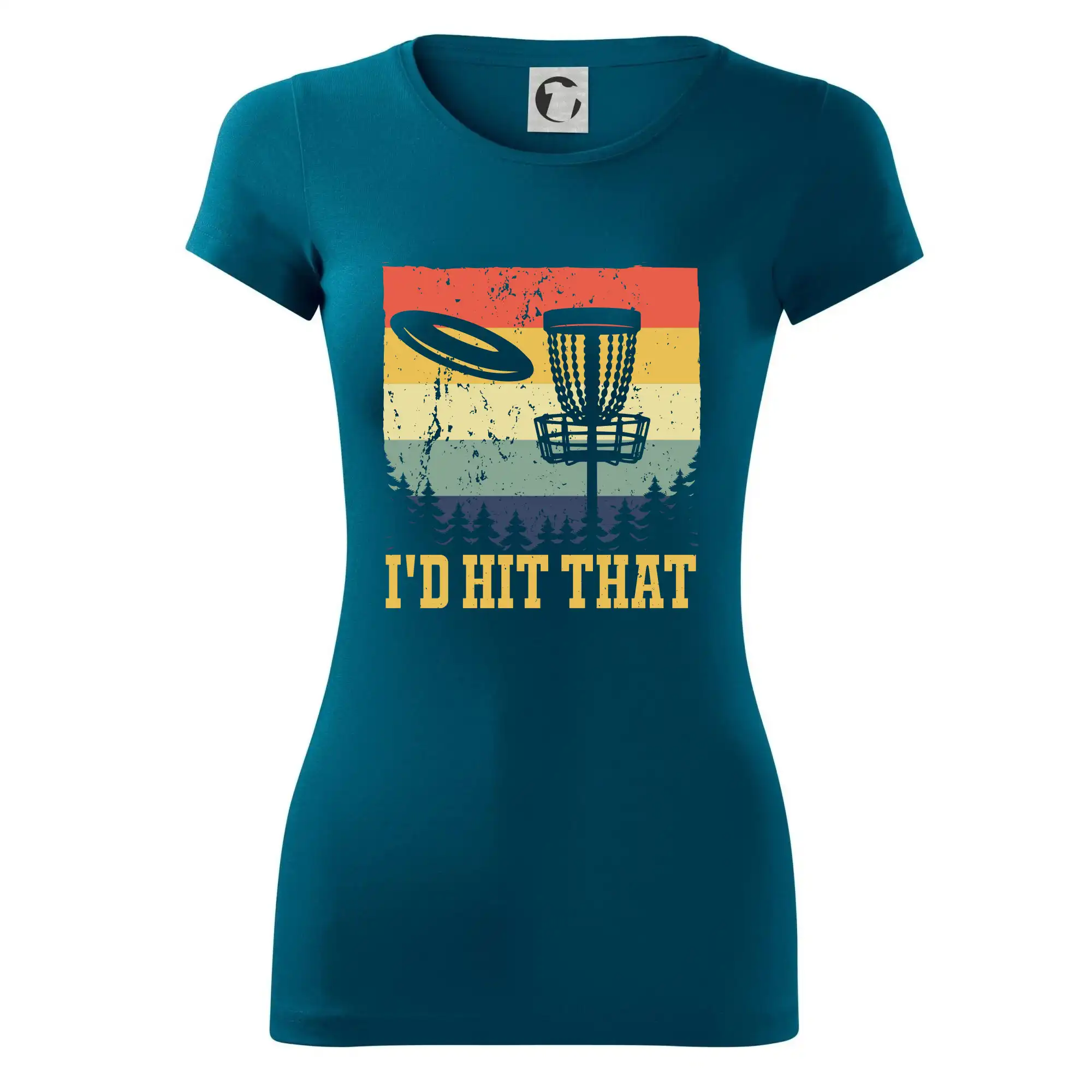 Disc golf player retro vintage