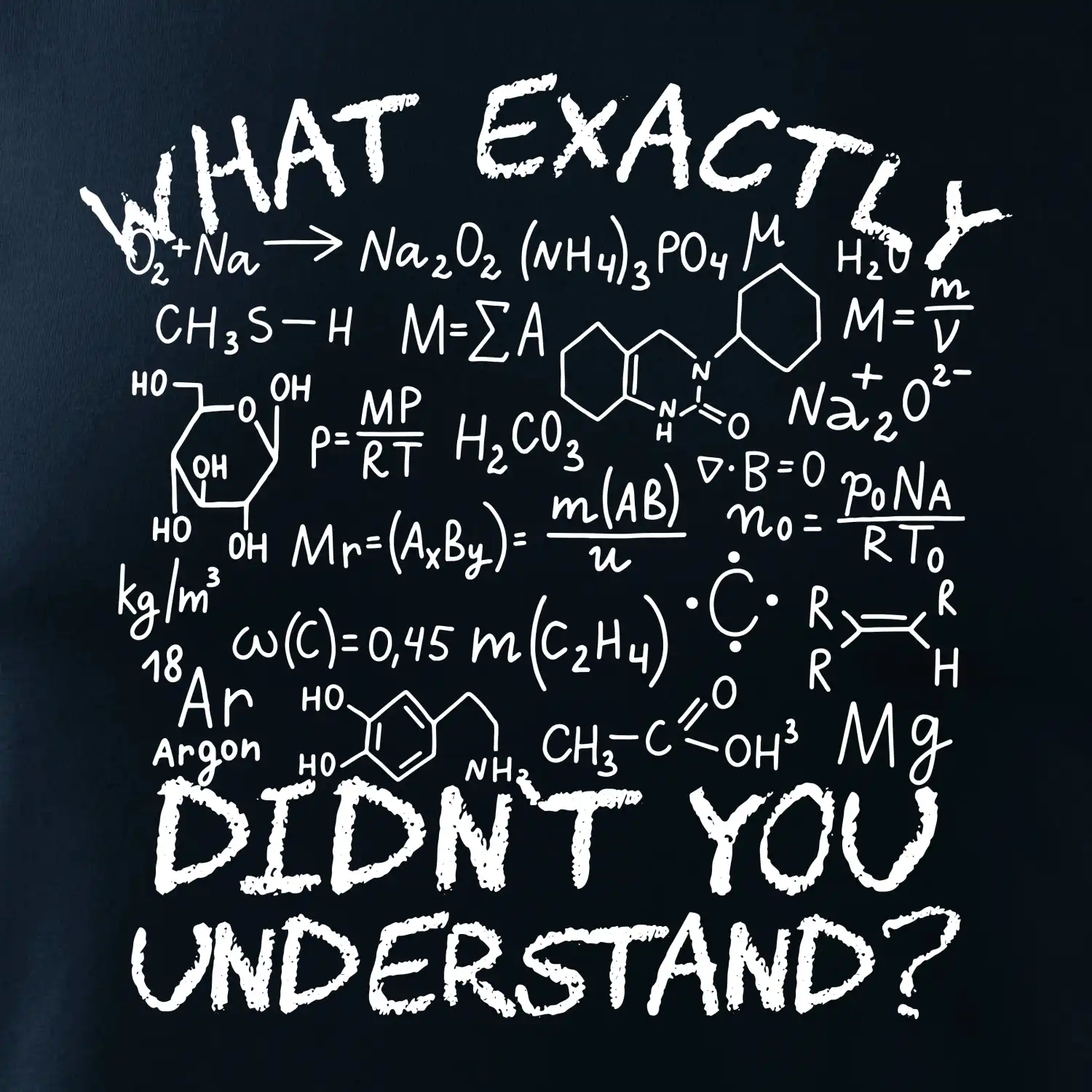 What exactly didnt you understand Chemistry