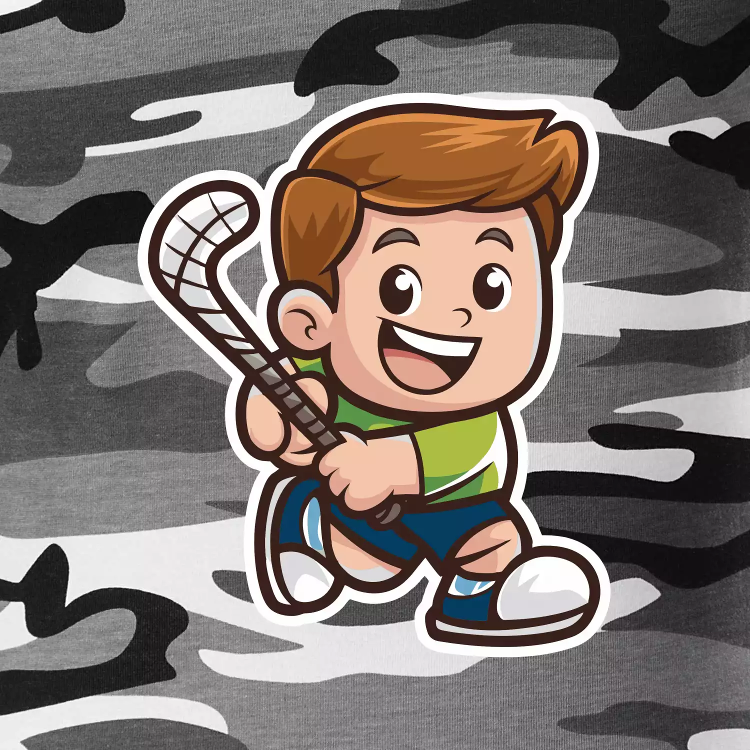 Ikona pozemní hokej kluk