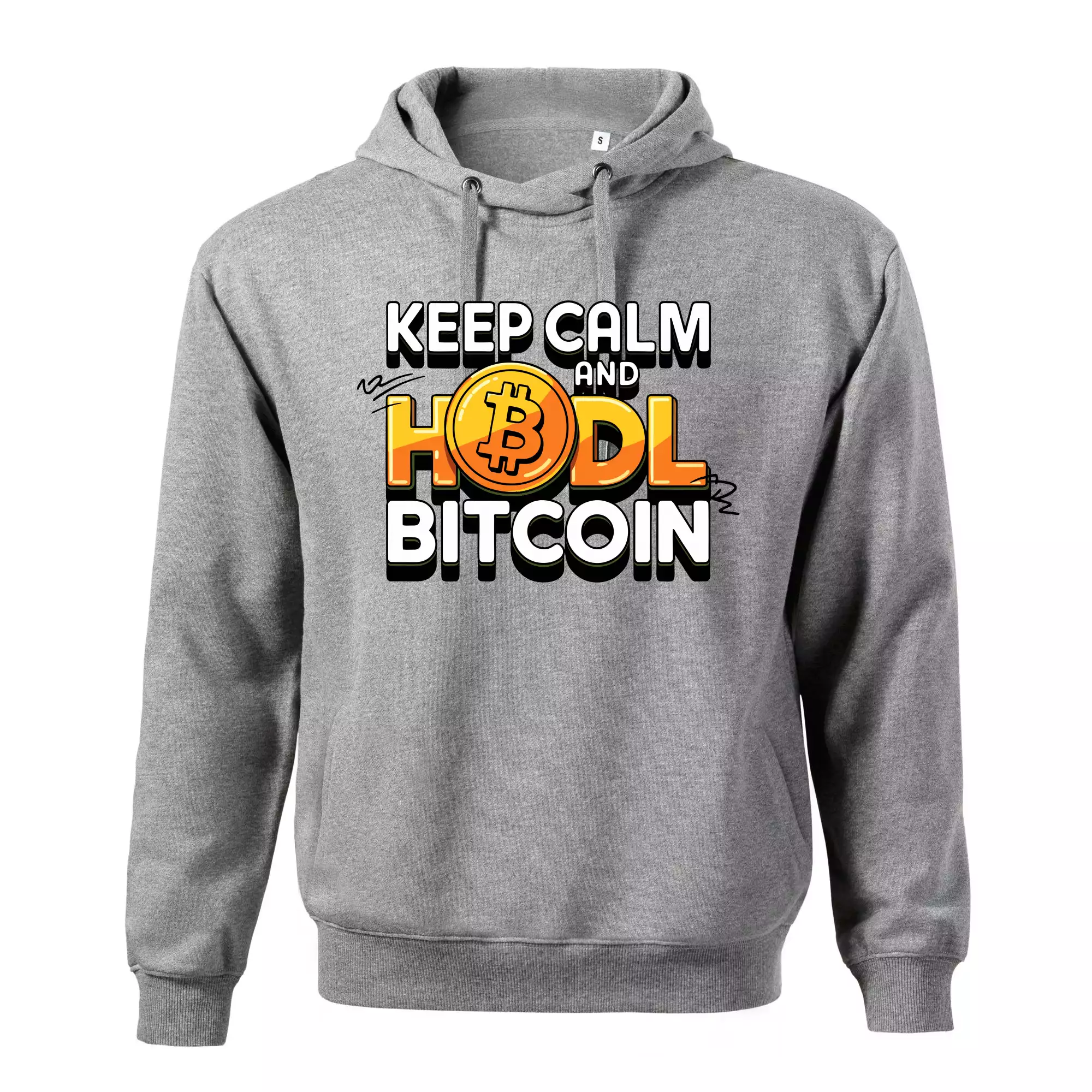 3D nápis Keep Calm and HODL Bitcoin