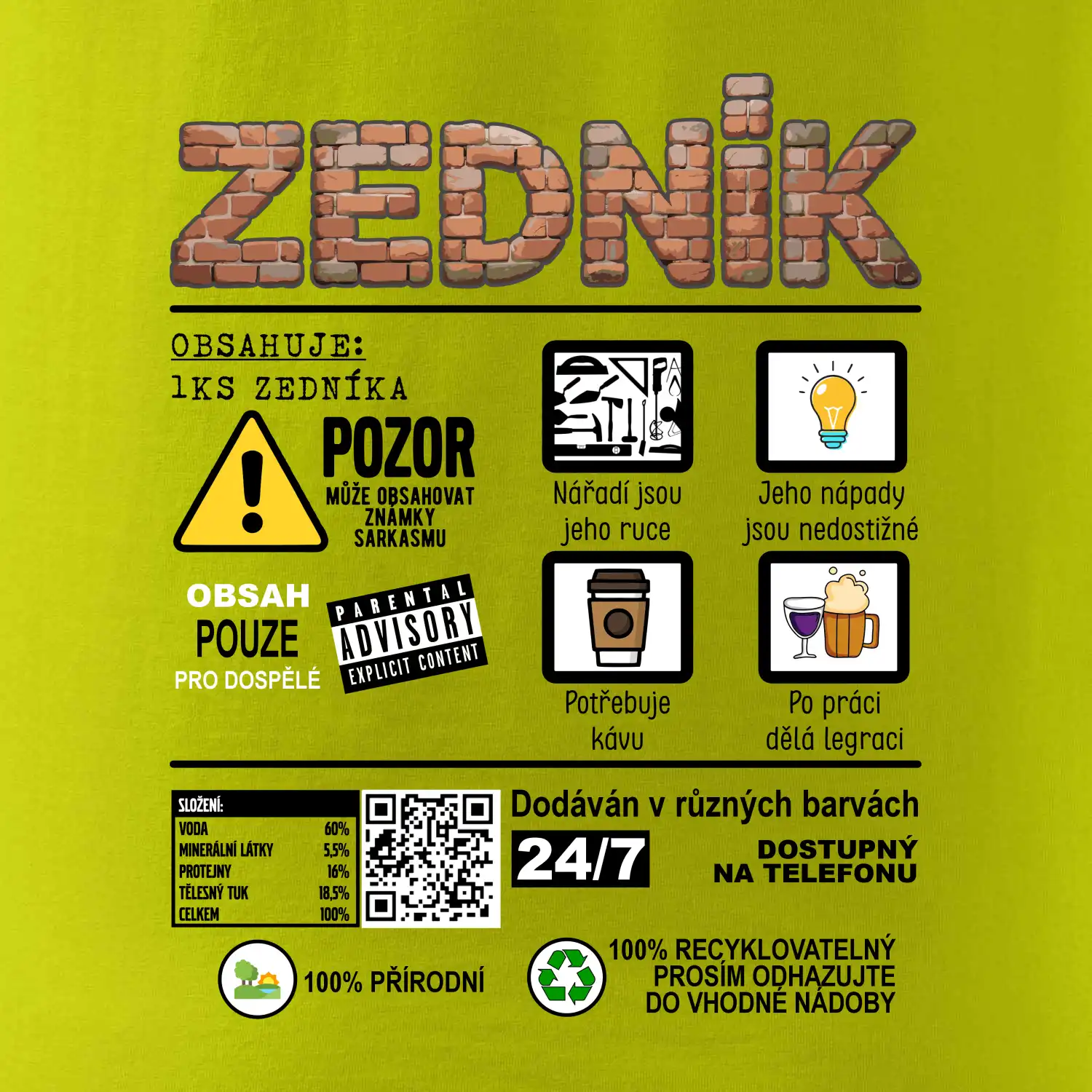 Profese - informace o produktu - ZEDNÍK