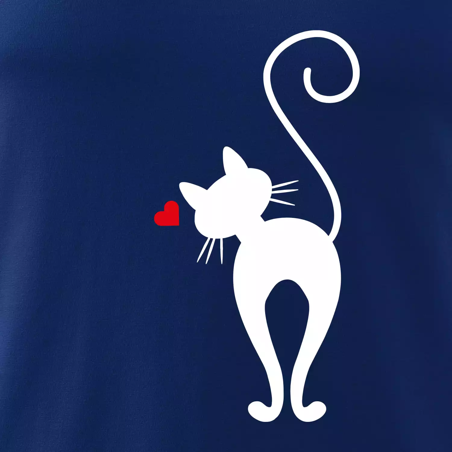 Zamilovaná kočka zezadu