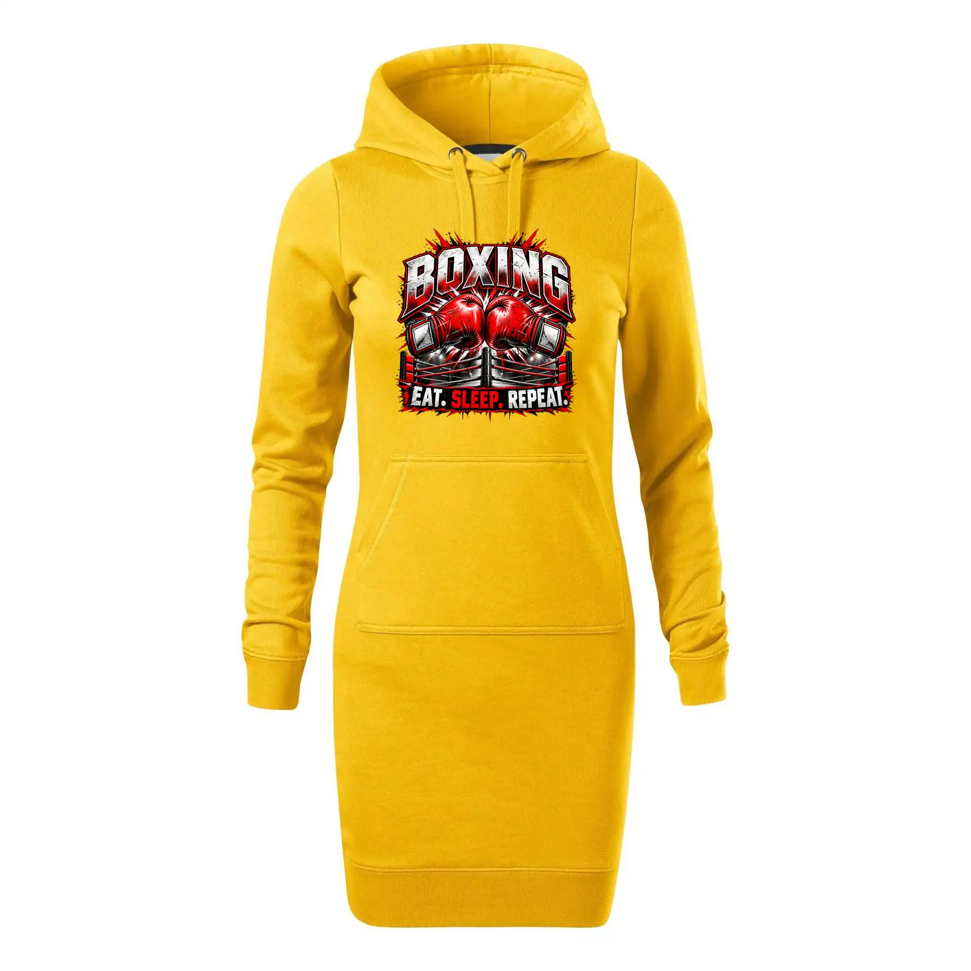 Boxerské rukavice v ringu eat sleep repeat