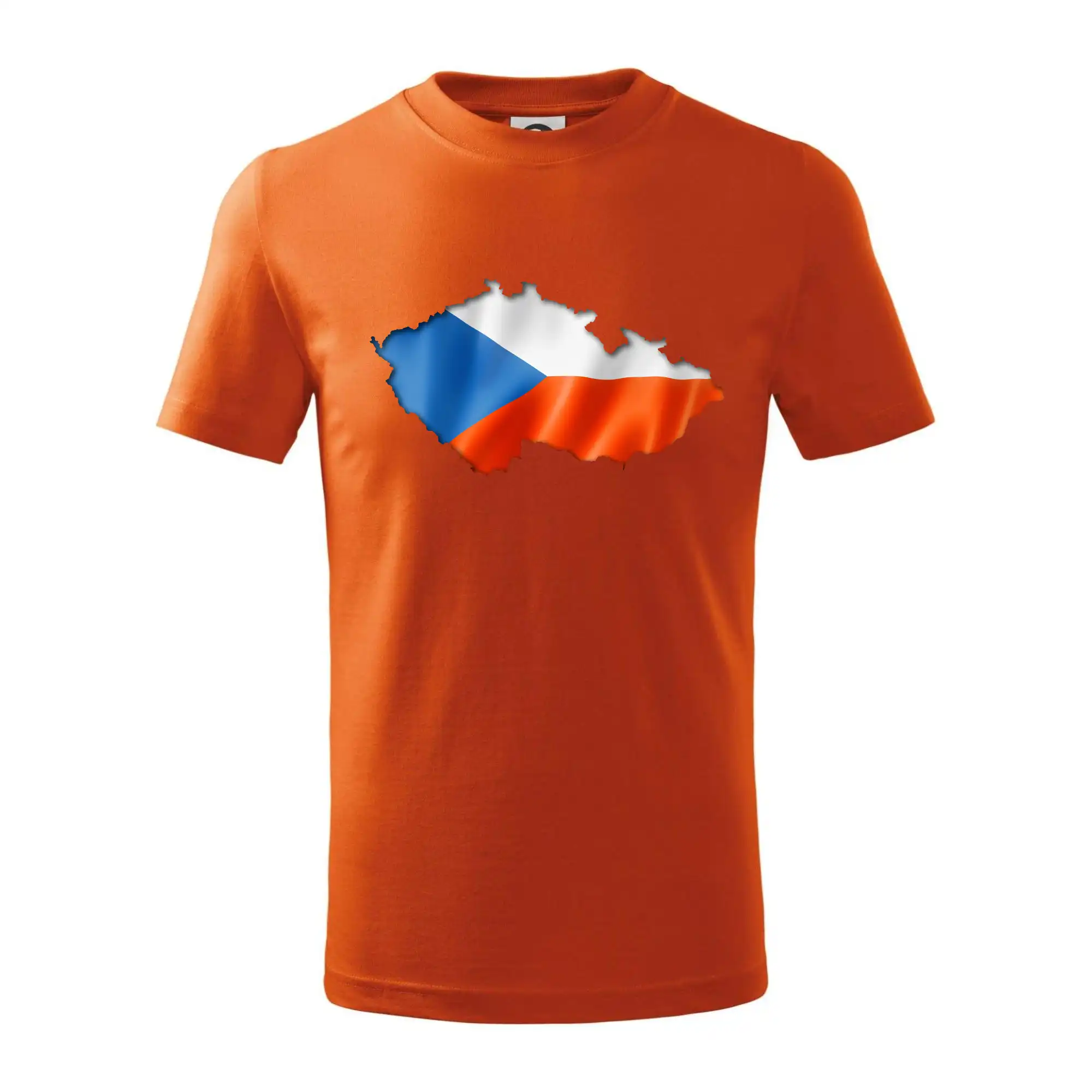 Česká vlajka v obrysu republiky