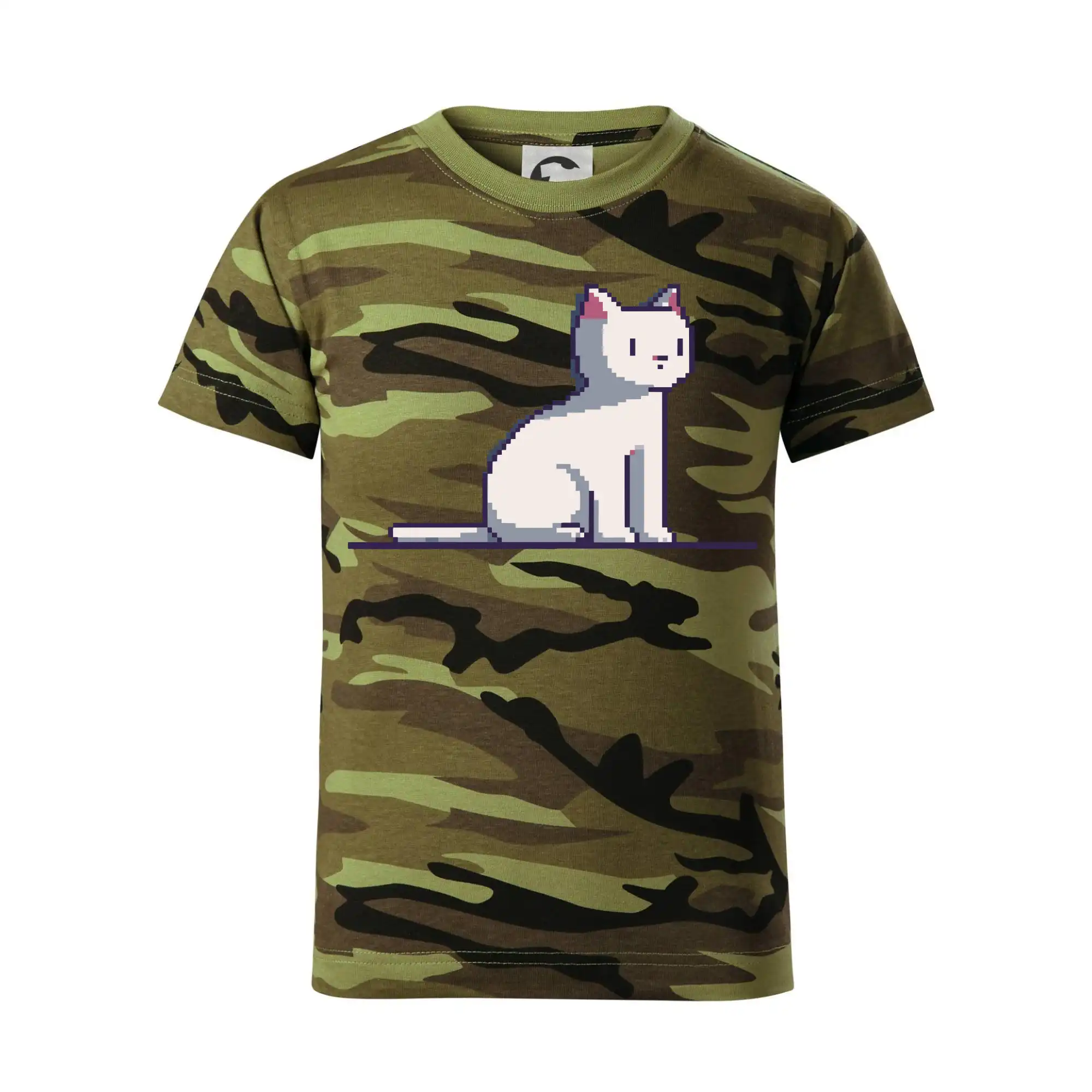 Kočka bílá pixel