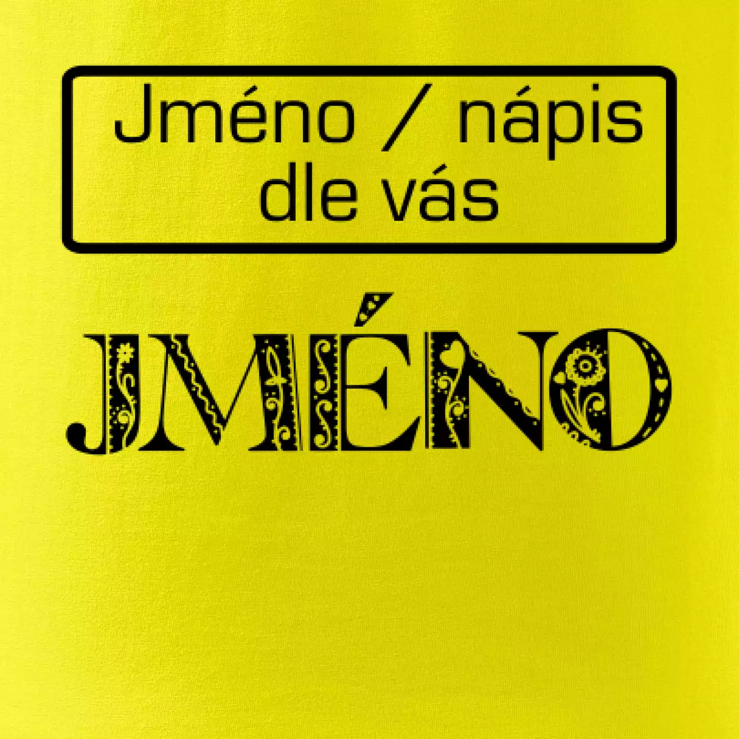 Folklor - jméno - nápis