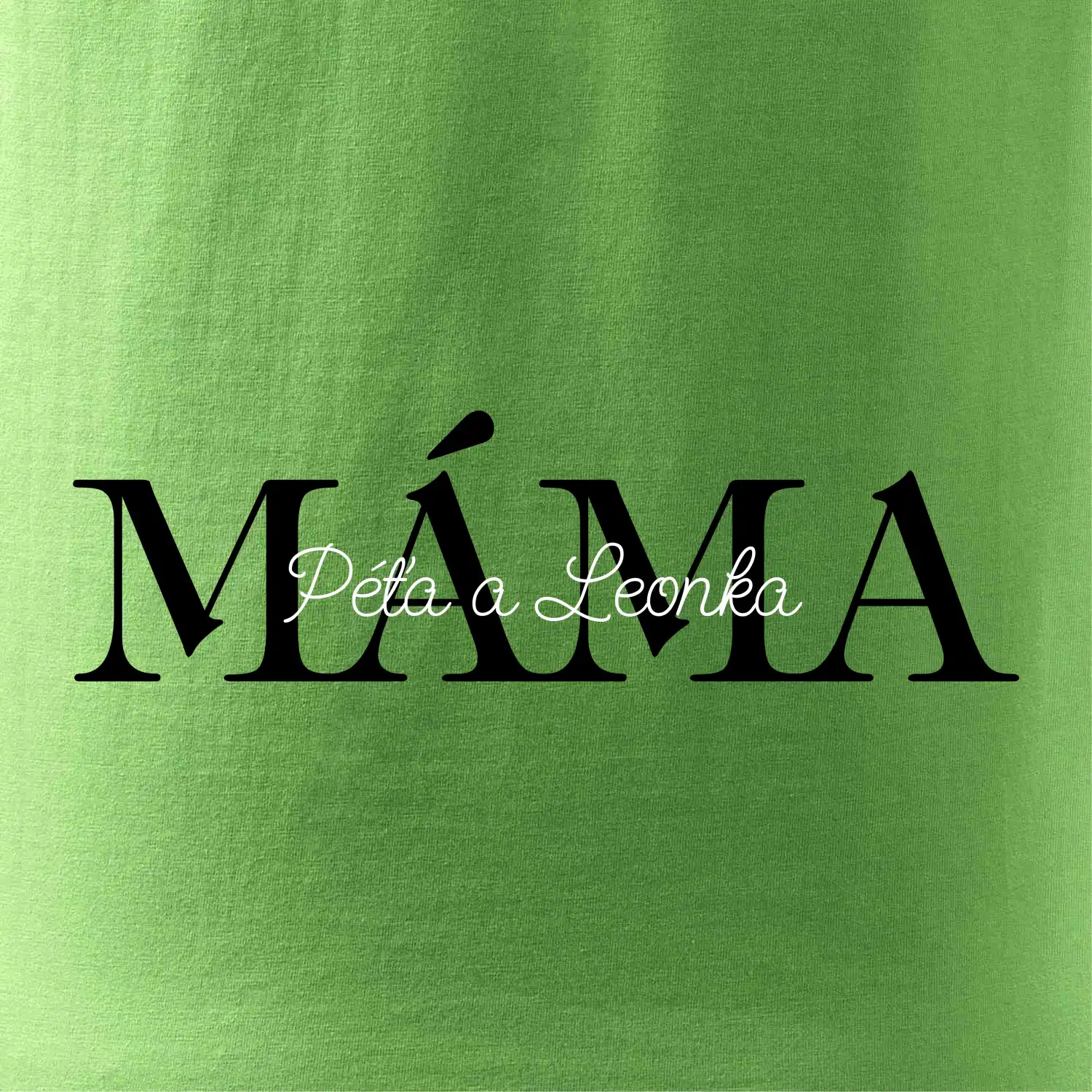 Máma - Tiskací nápis se jmény dětí