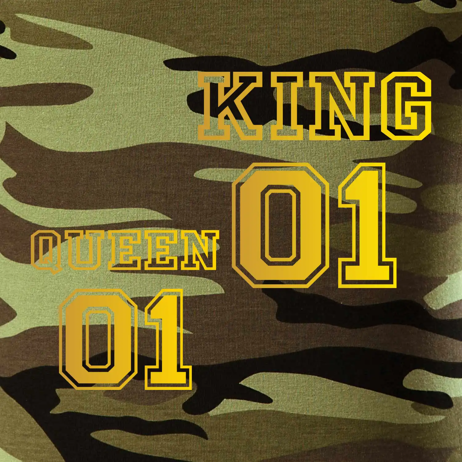 King - Queen - 01 dres - zlatý potisk