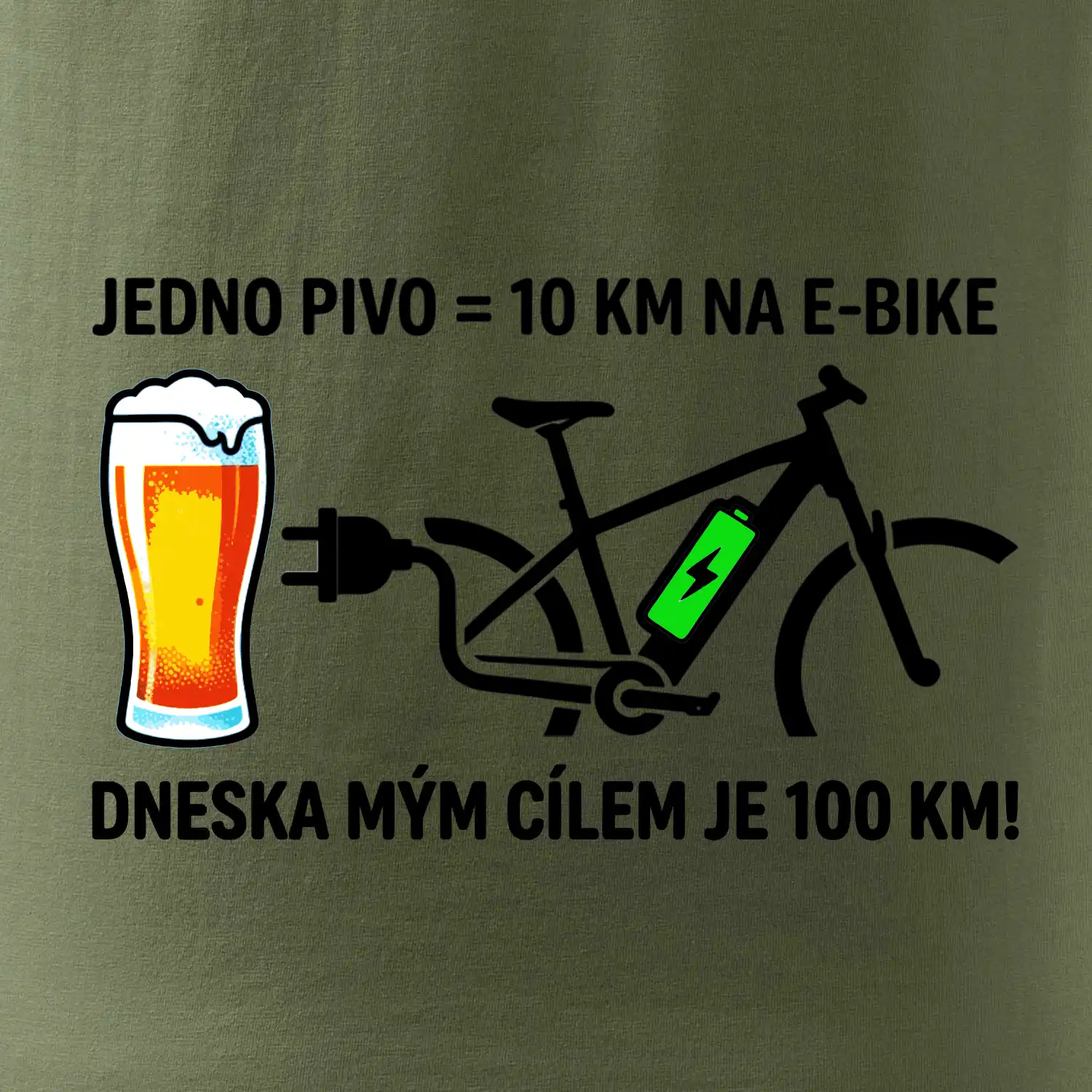 Jedno pivo = 10 km na E-bike. Dneska mým cílem je 100 km!