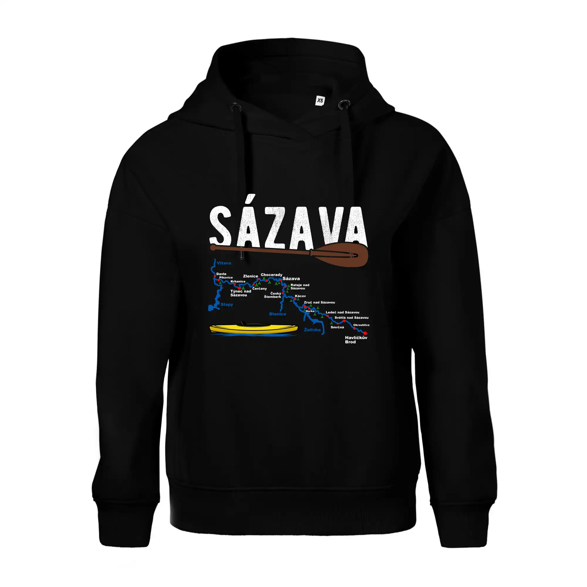 Mapa řeky Sázavy