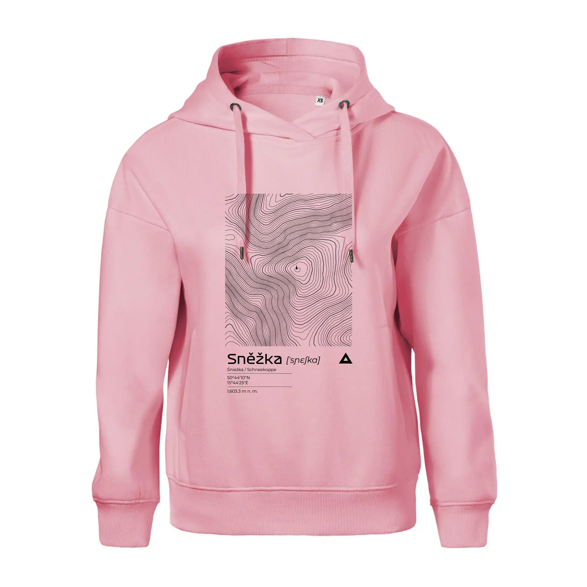Sněžka - vrstevnice v obdélníku
