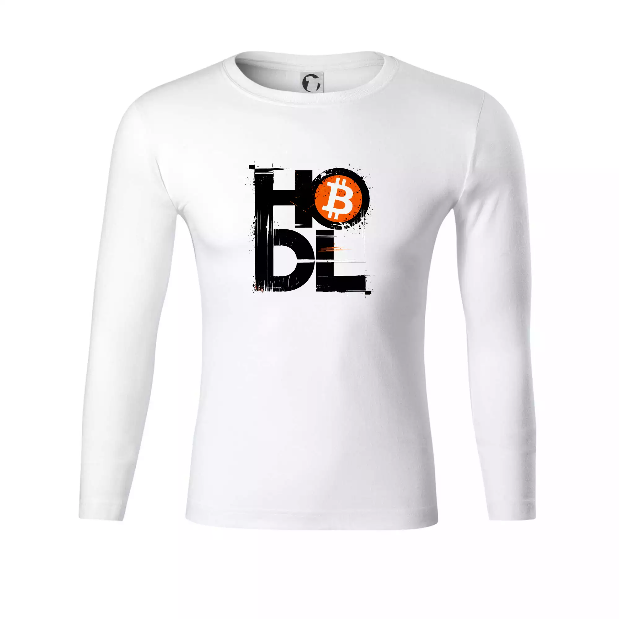 Hodl velký nápis a logo BTC