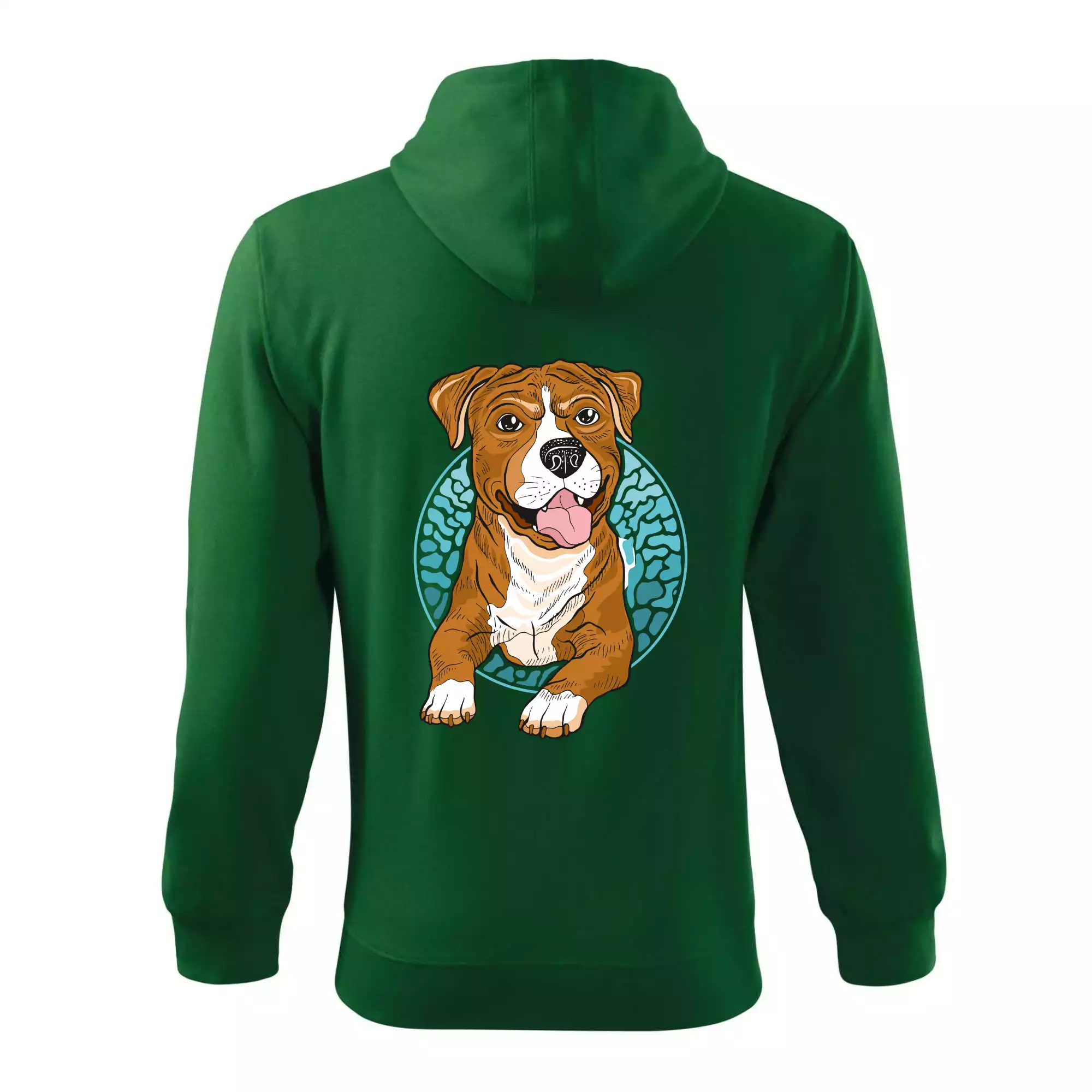 Americký staford kreslený v kolečku (Pecka design)