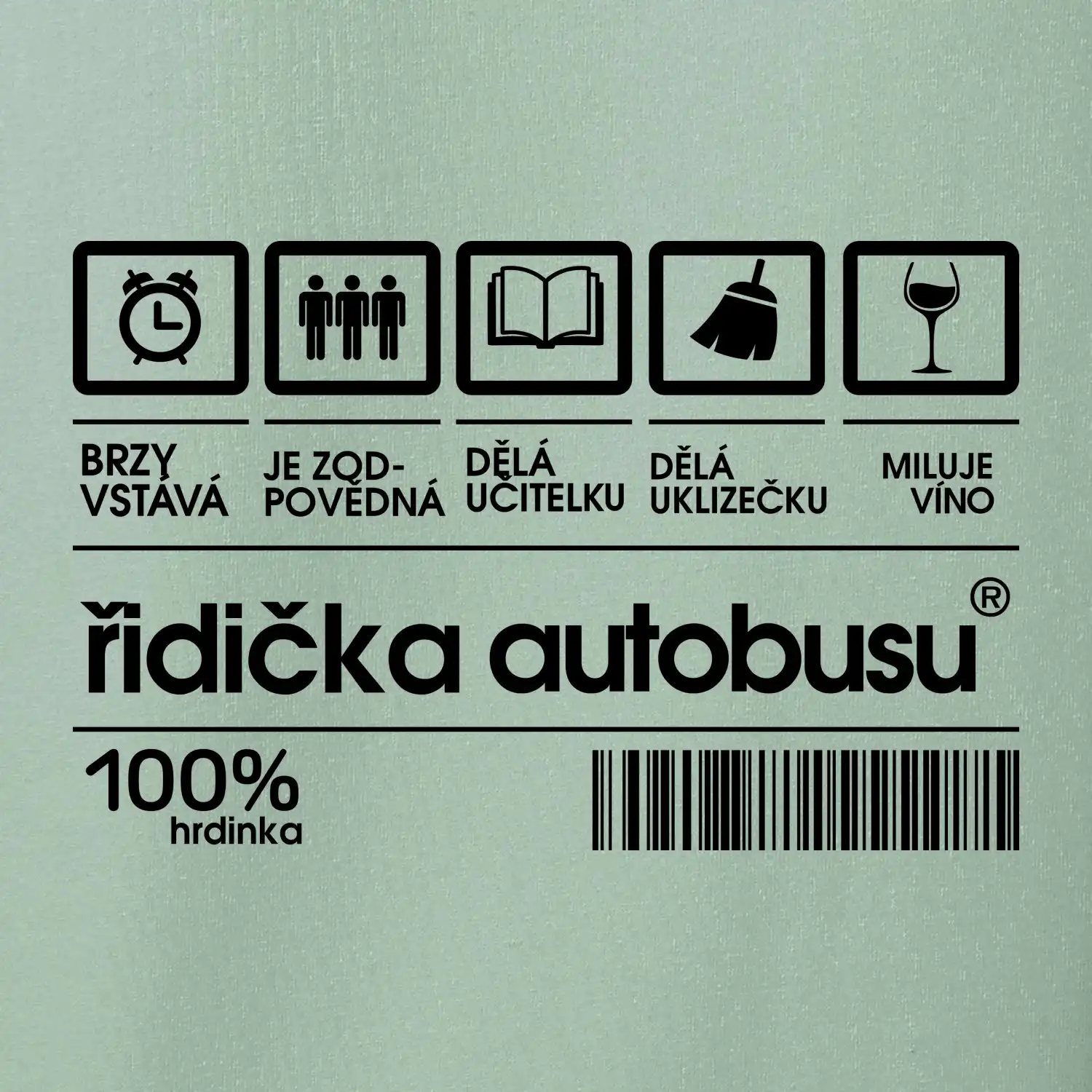 Čárový kód řidička autobusu