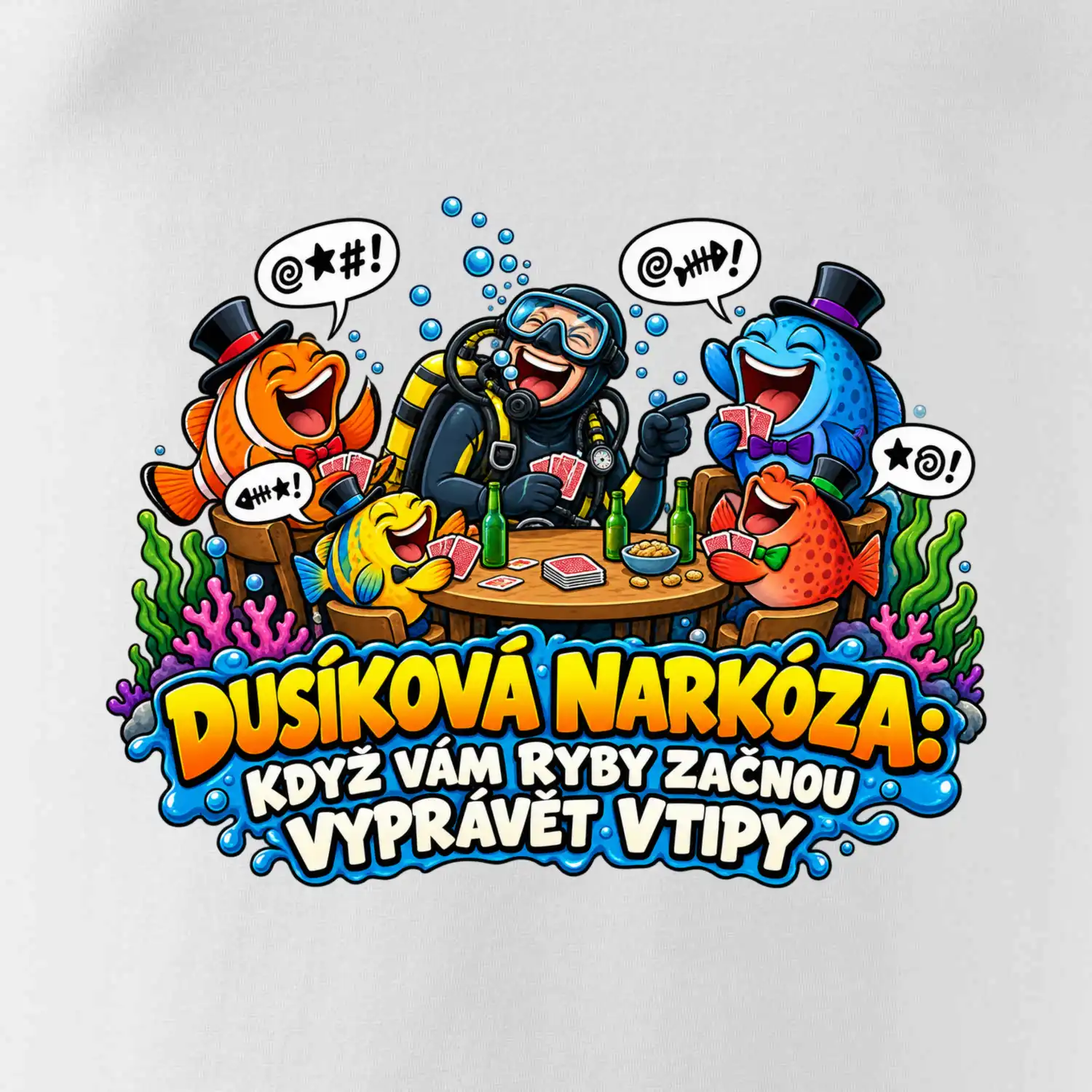 Dusíková narkóza když ryby vyprávějí vtipy