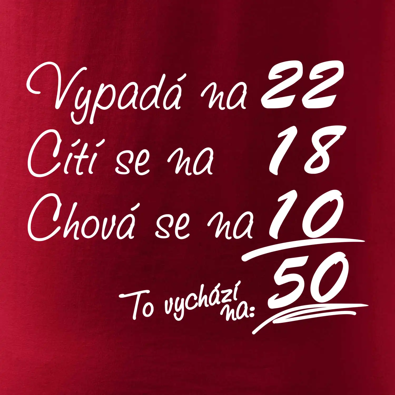Vypadá, cítí se, chová se - 50 let