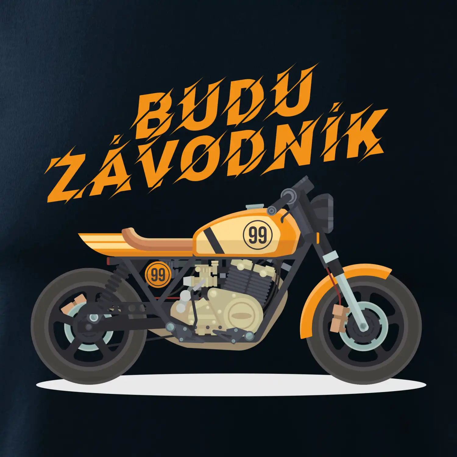Budu závodník  žlutý cafe racer