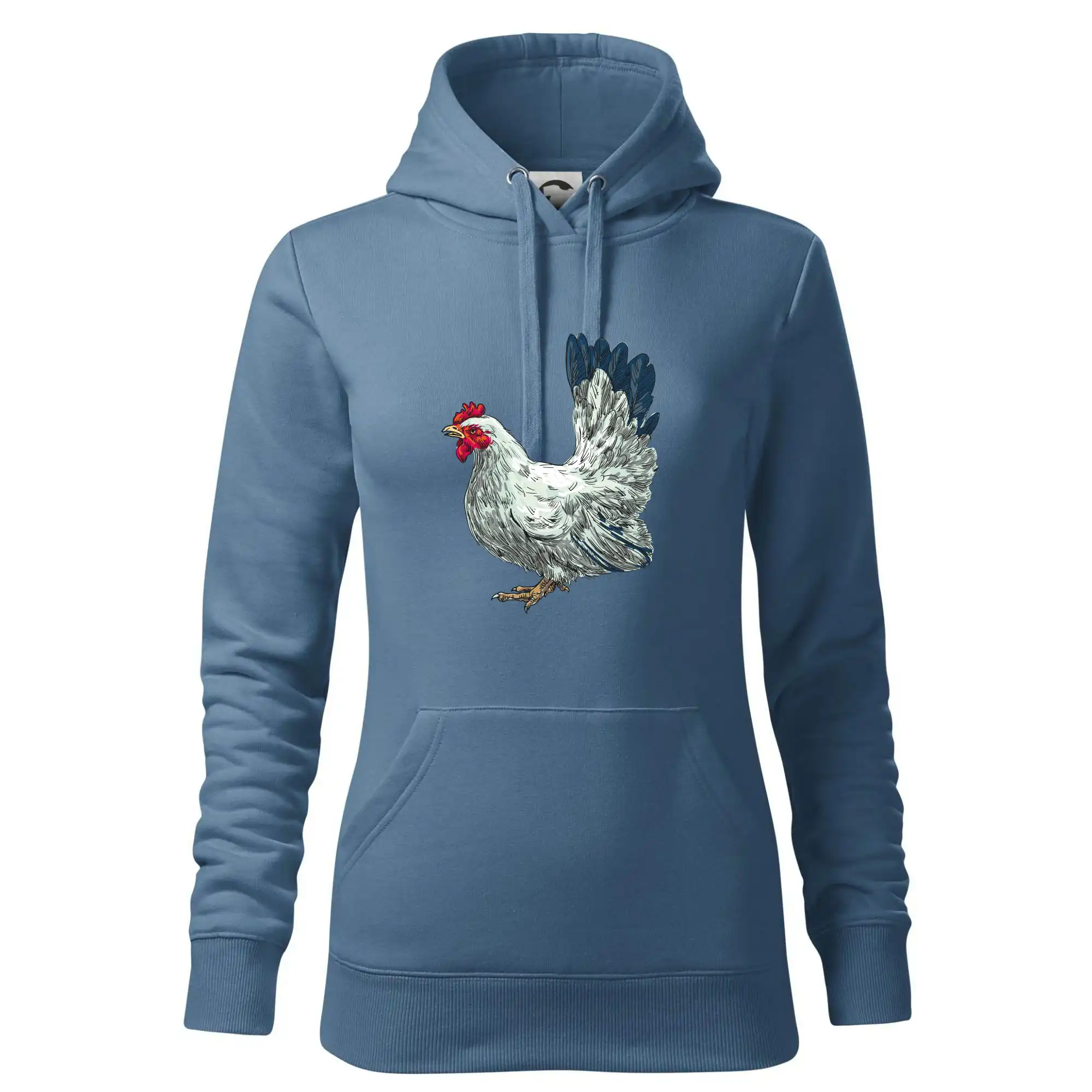 Slepice kreslená bílá