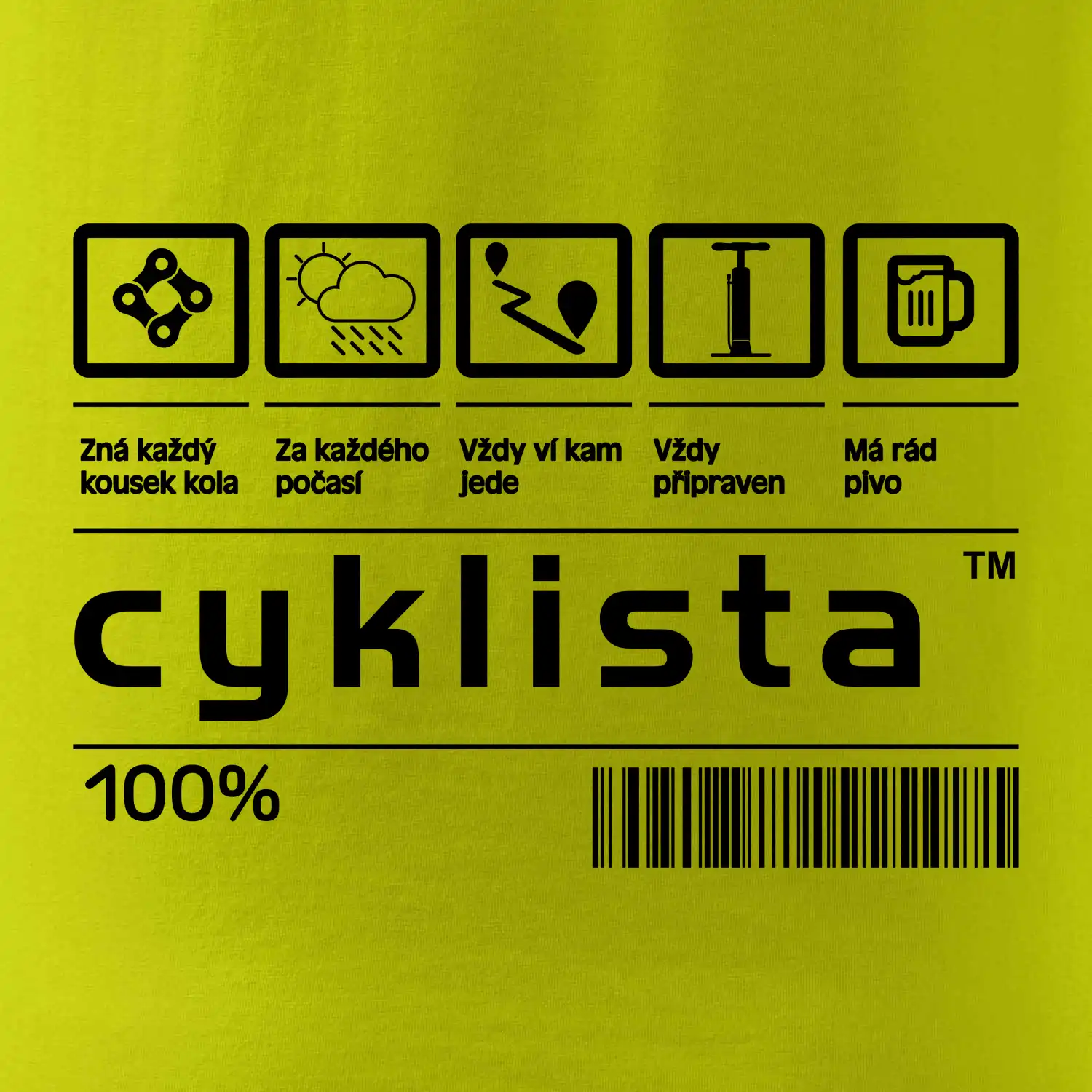 Čárový kód - Cyklista