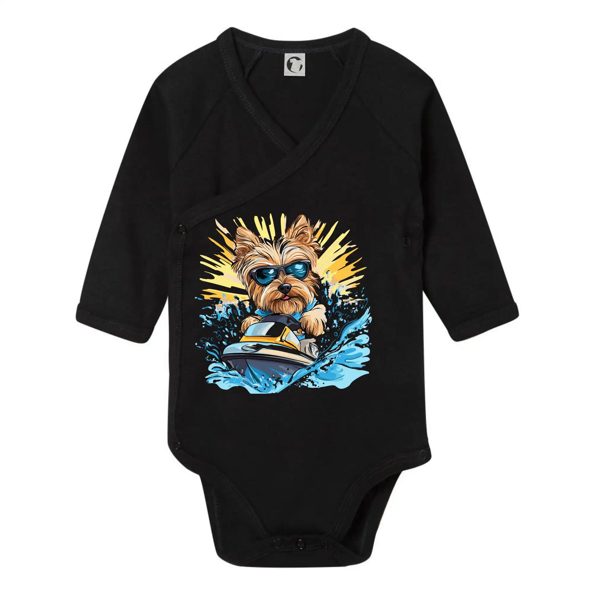 Yorkšírský teriér na vodním skútru