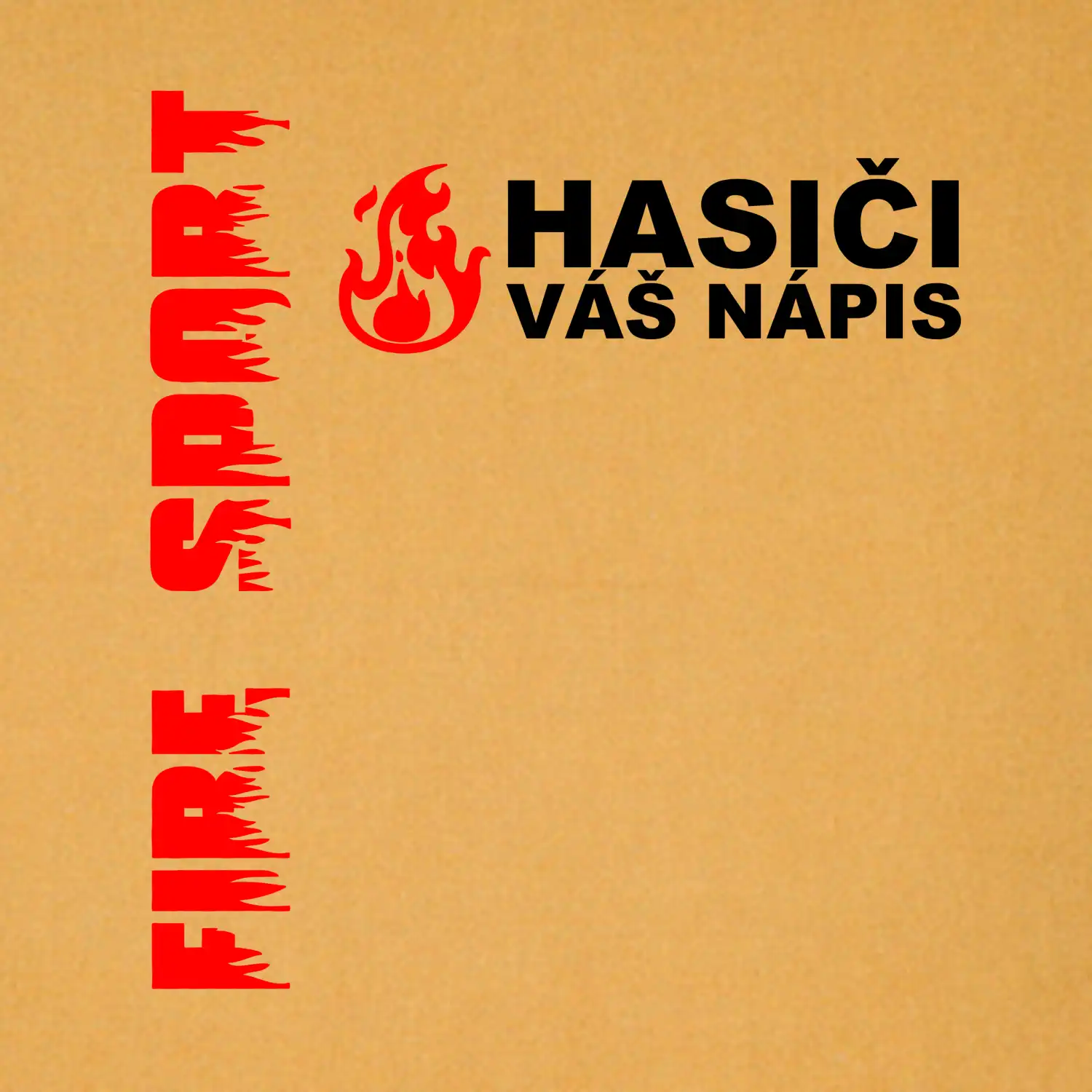 Hasiči (oheň,  Firesport, název sboru - vlastní nápis)