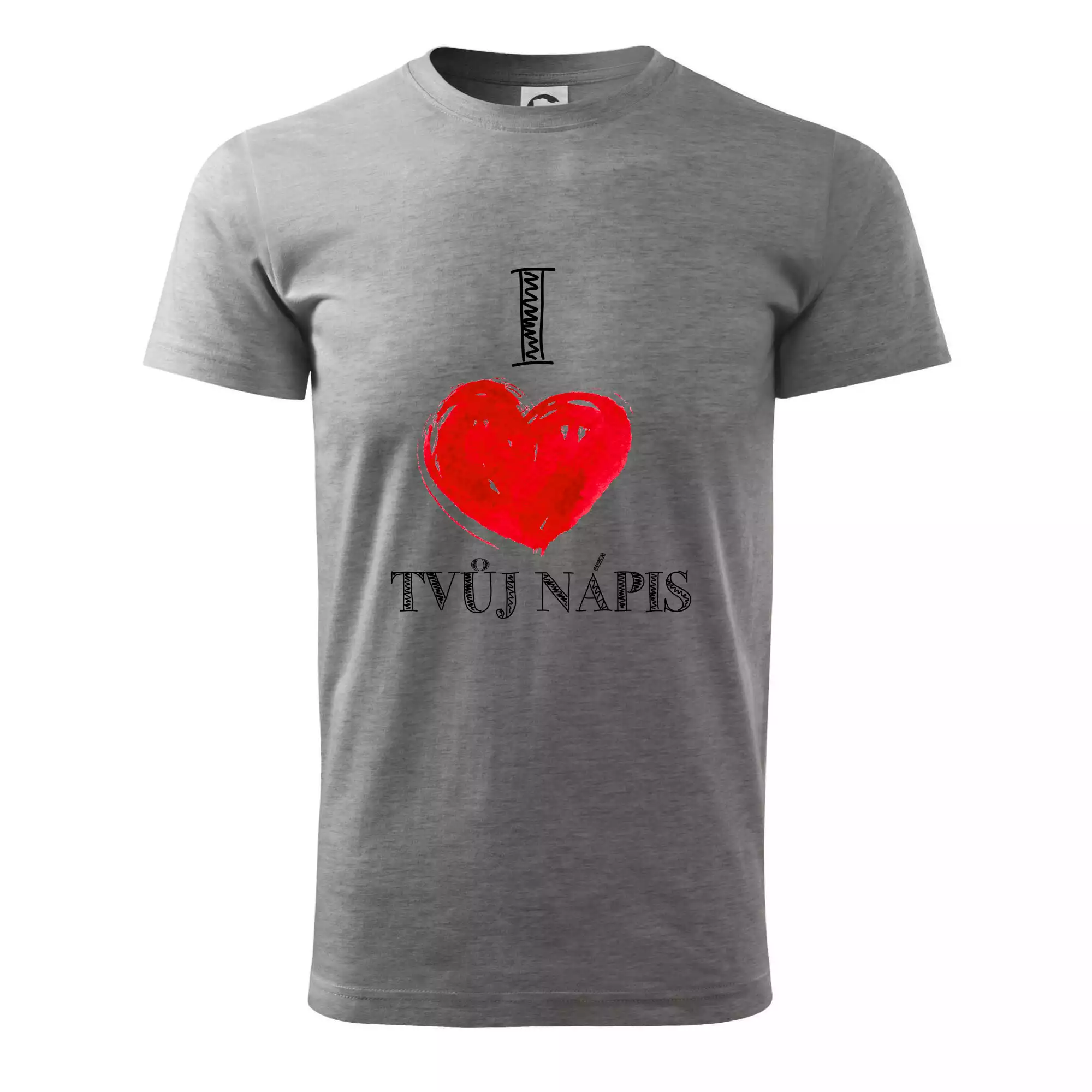 I love malované srdce - vlastní nápis