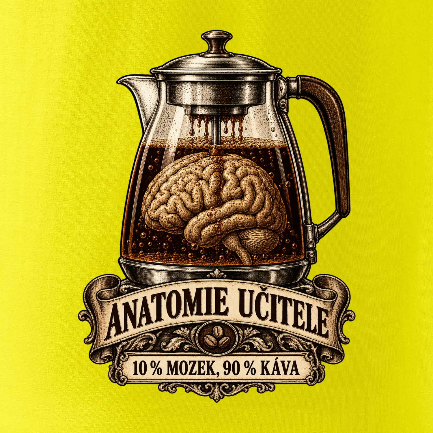 Anatomie učitele deset procent mozek devadesát káva