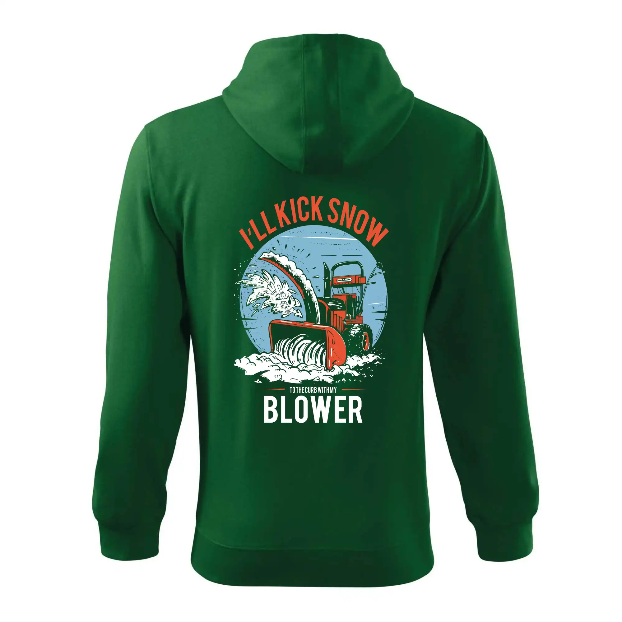 Kick snow blower