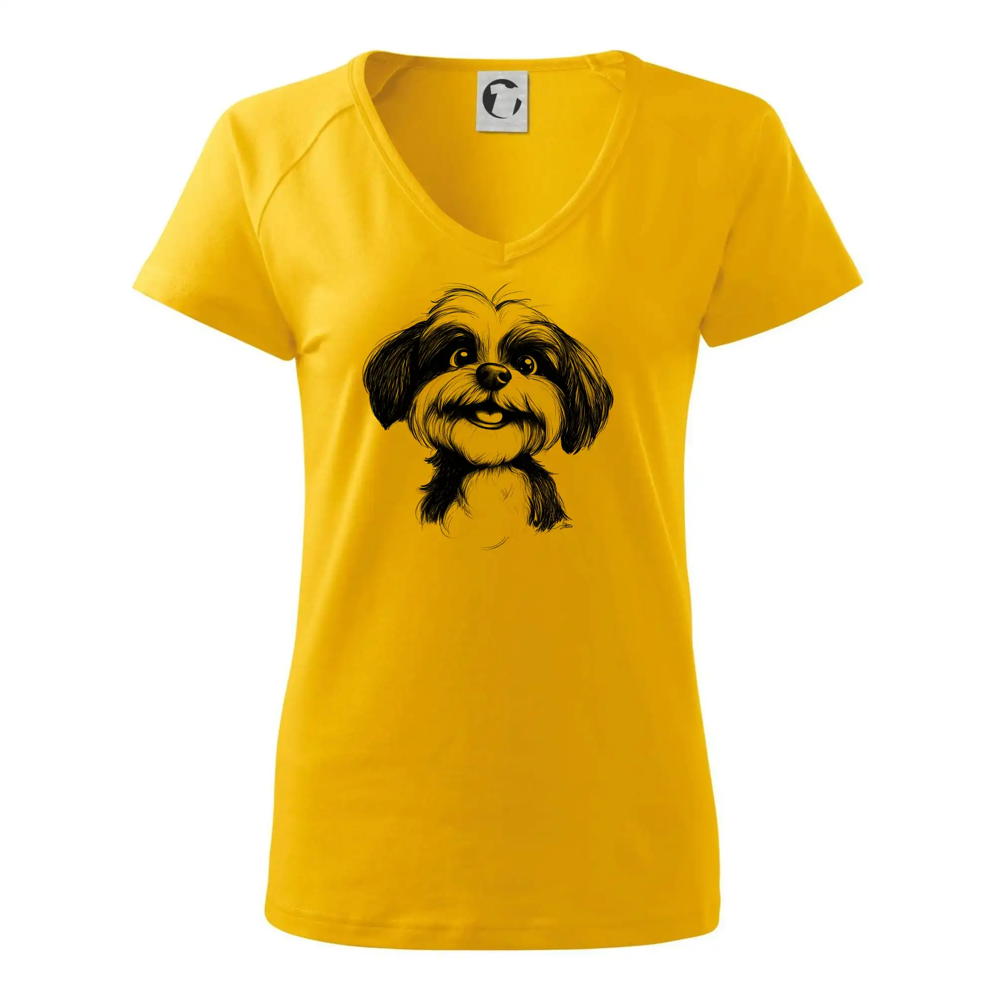 Lhasa Apso karikatura hlava