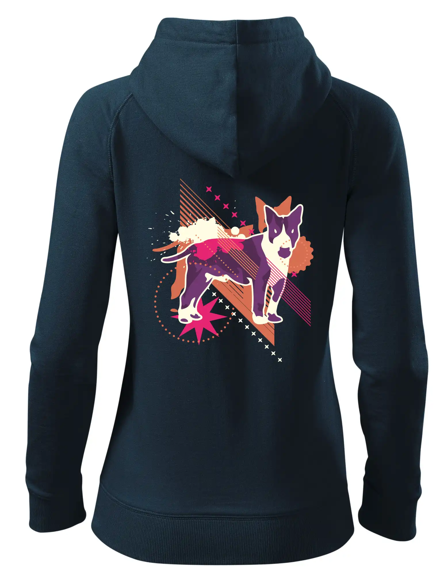 Pes abstrakce fialový