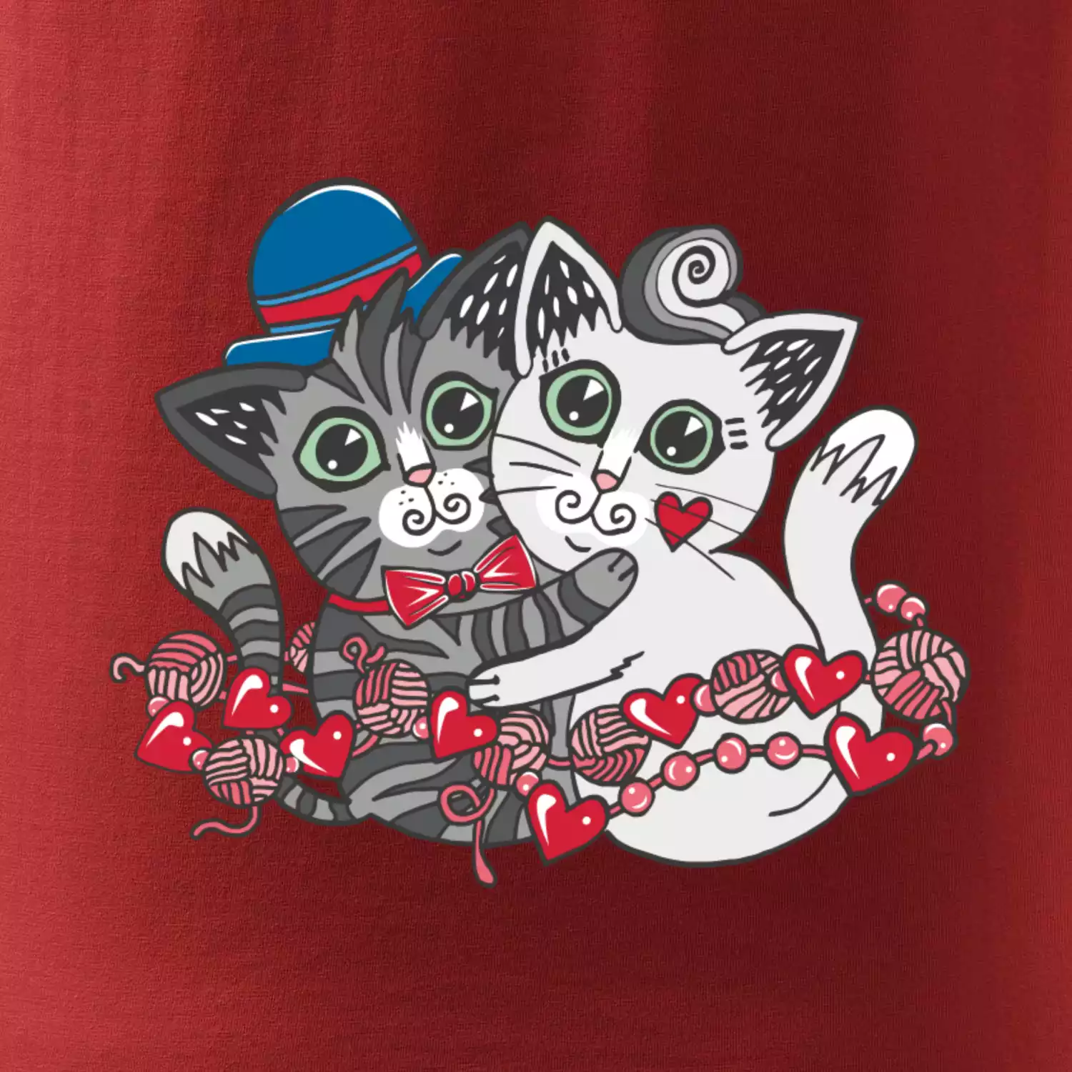 Kočky v objetí (Pecka design)