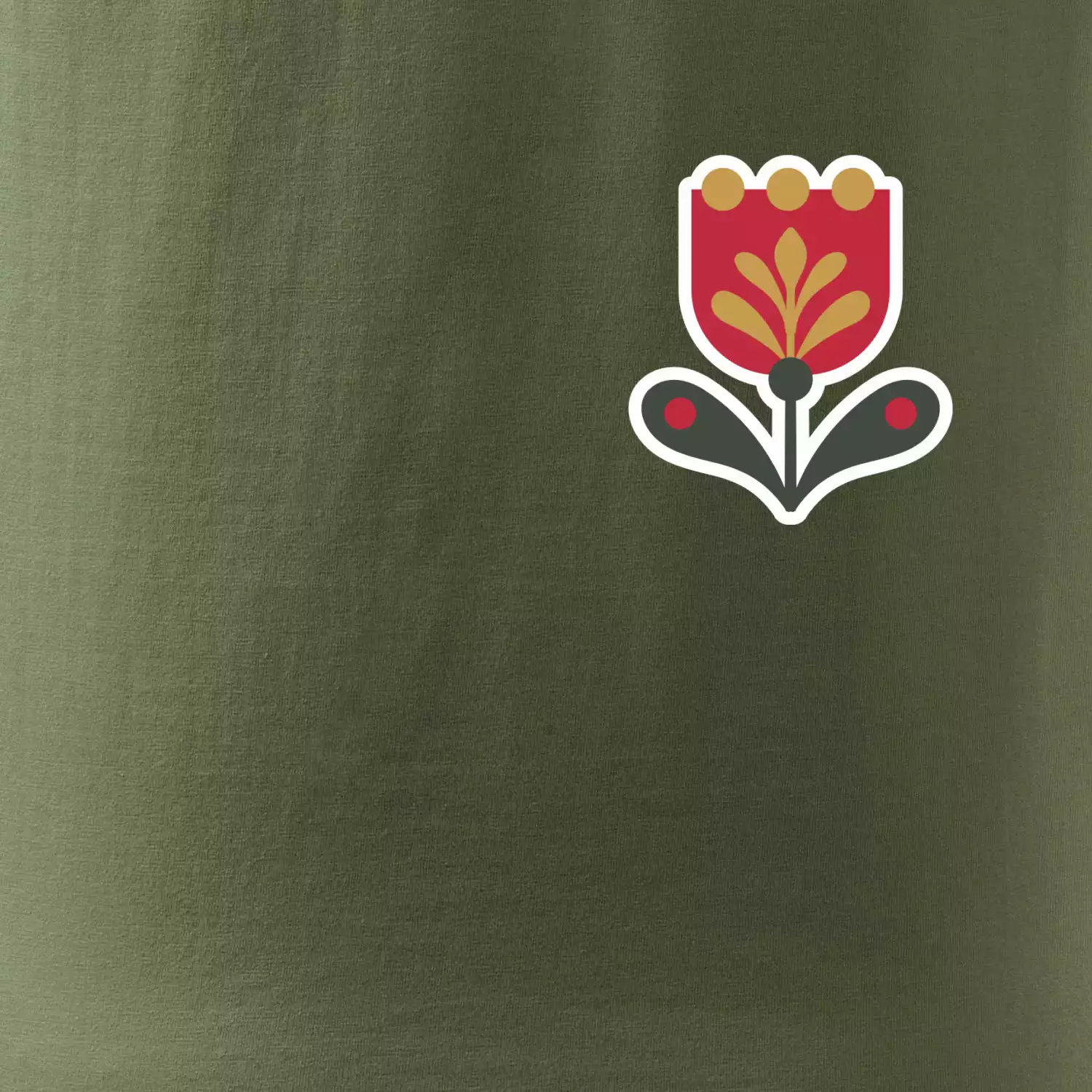 Folklor na prsu tulipán