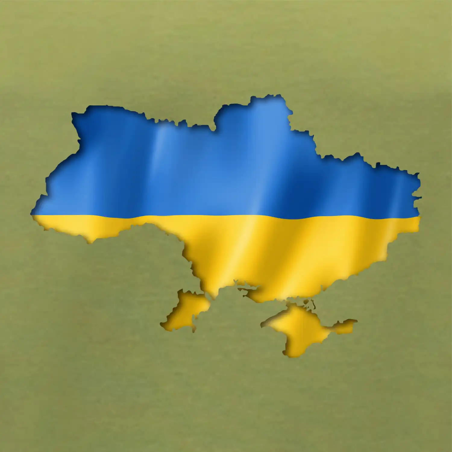 Ukrajina vlajka mapa