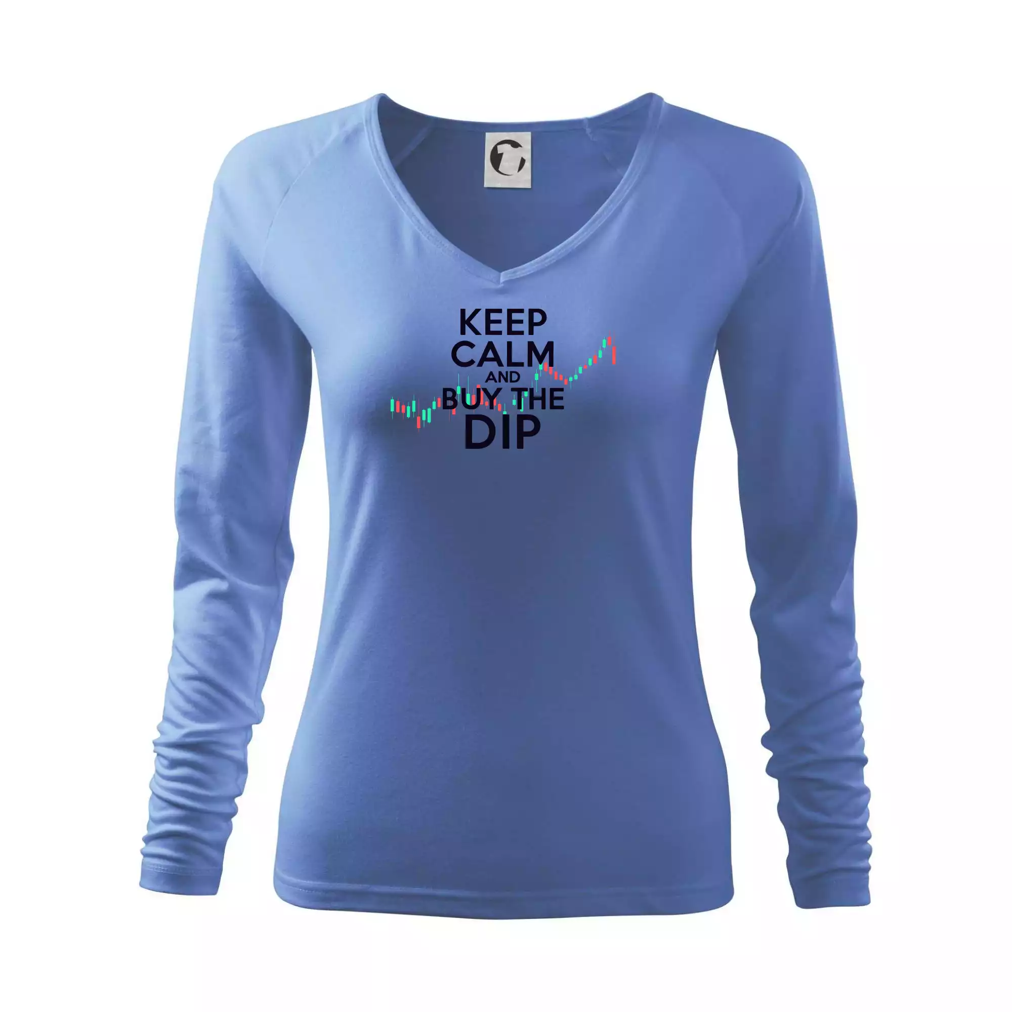 Zeleno červený graf Keep Calm and Buy the Dip