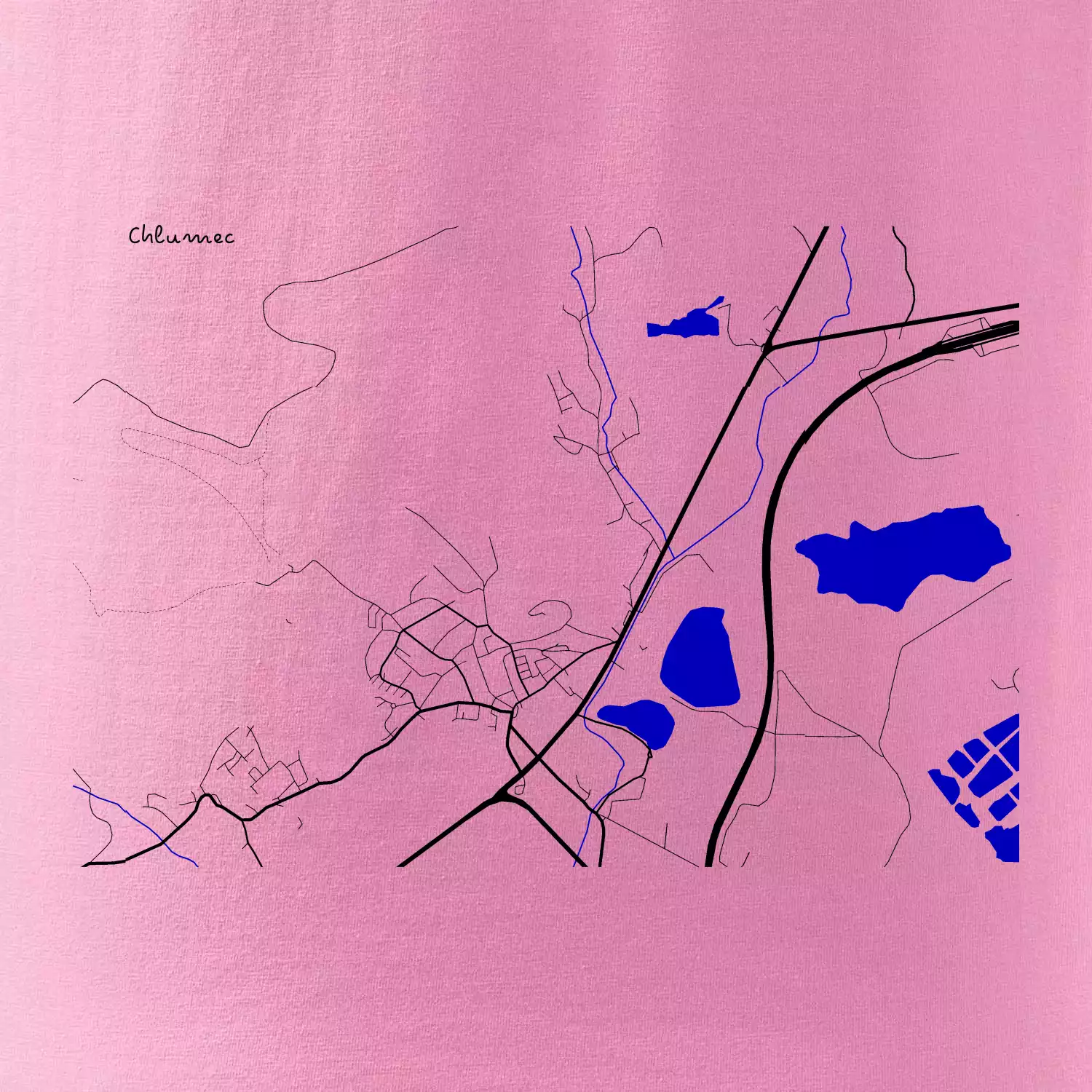 Chlumec 403 39 mapa s vodními toky