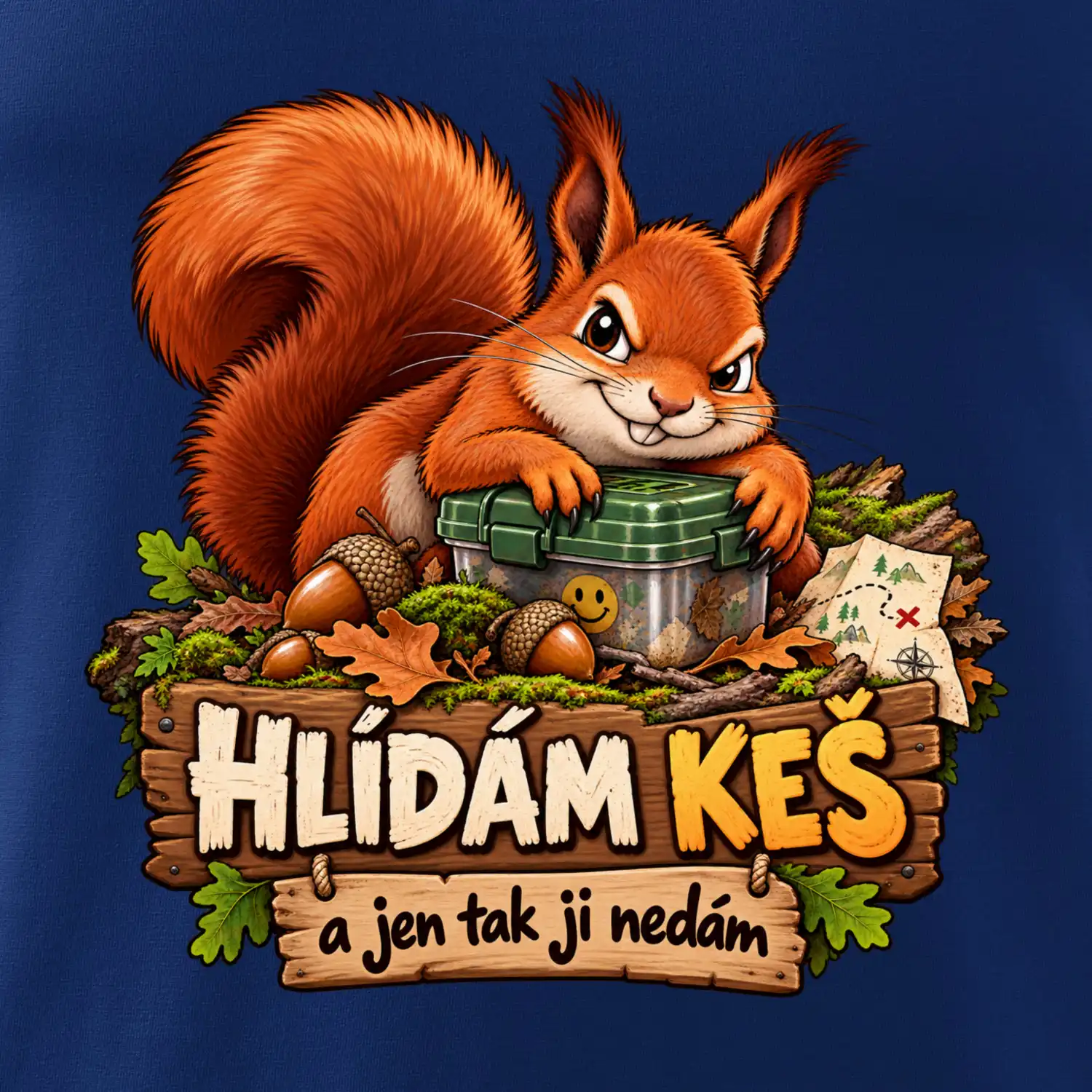 Hlídám keš veverka s pokladem
