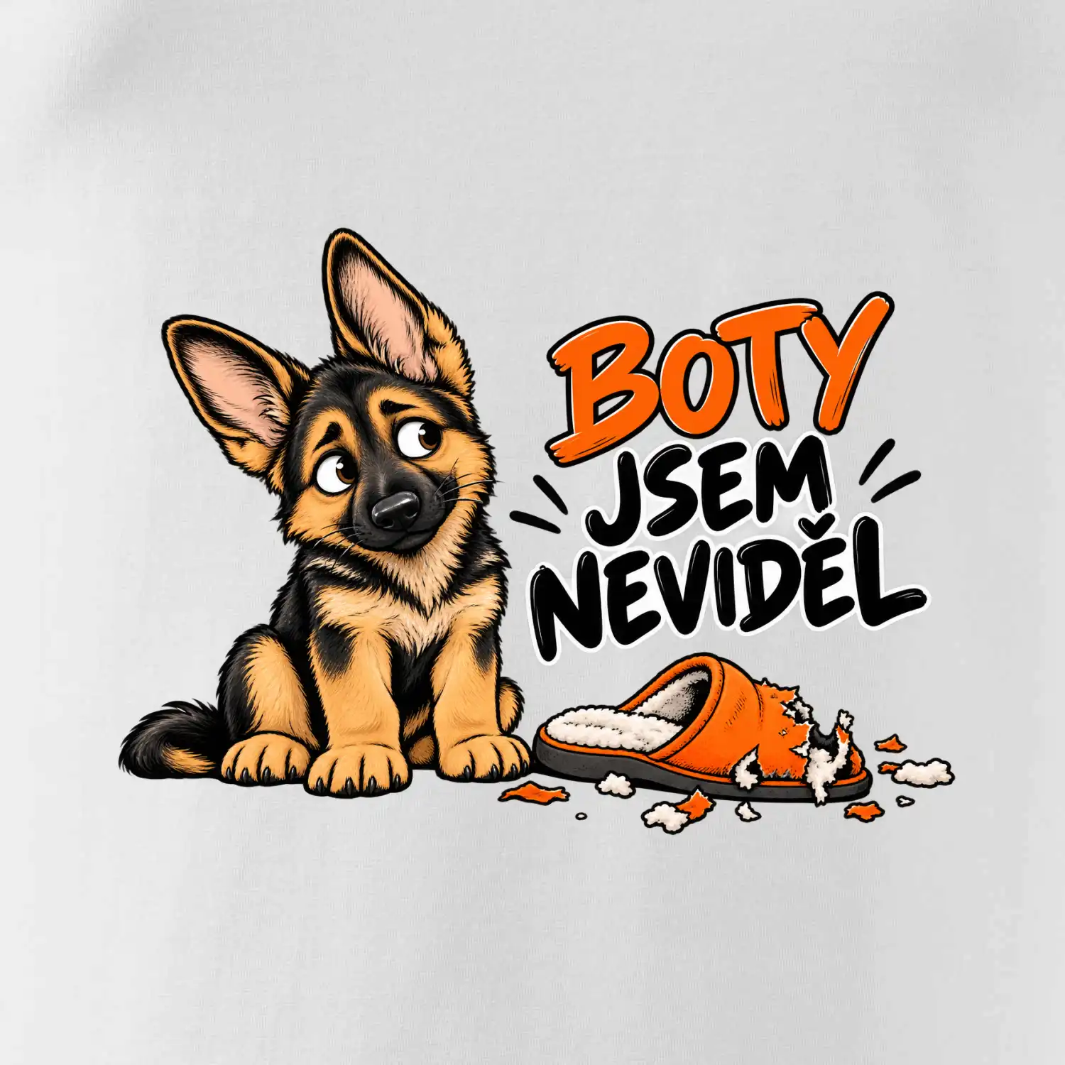 Boty jsem neviděl - štěně vlčáka
