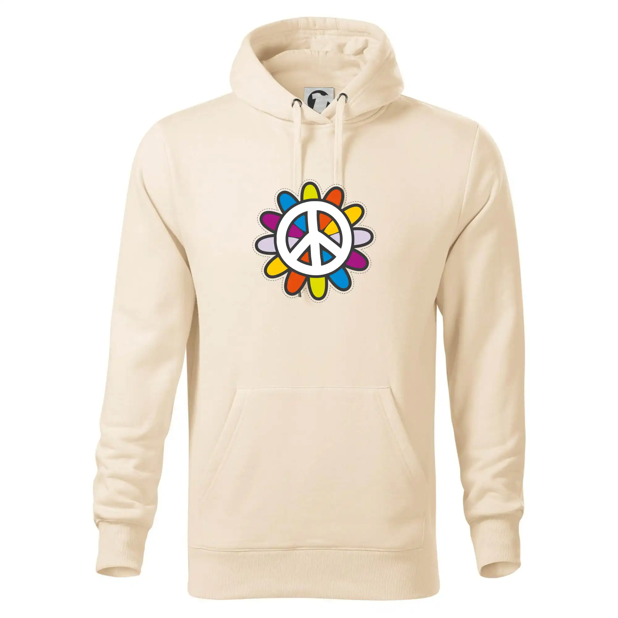 Peace symbol s kreslenou květinou